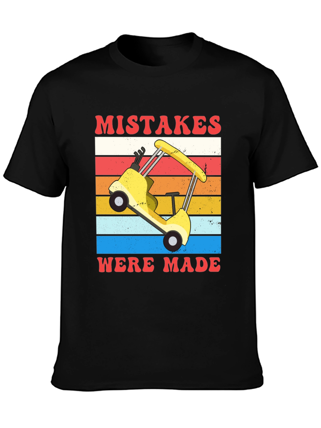 Black Mistakes Were Made Golfing Tee view 3