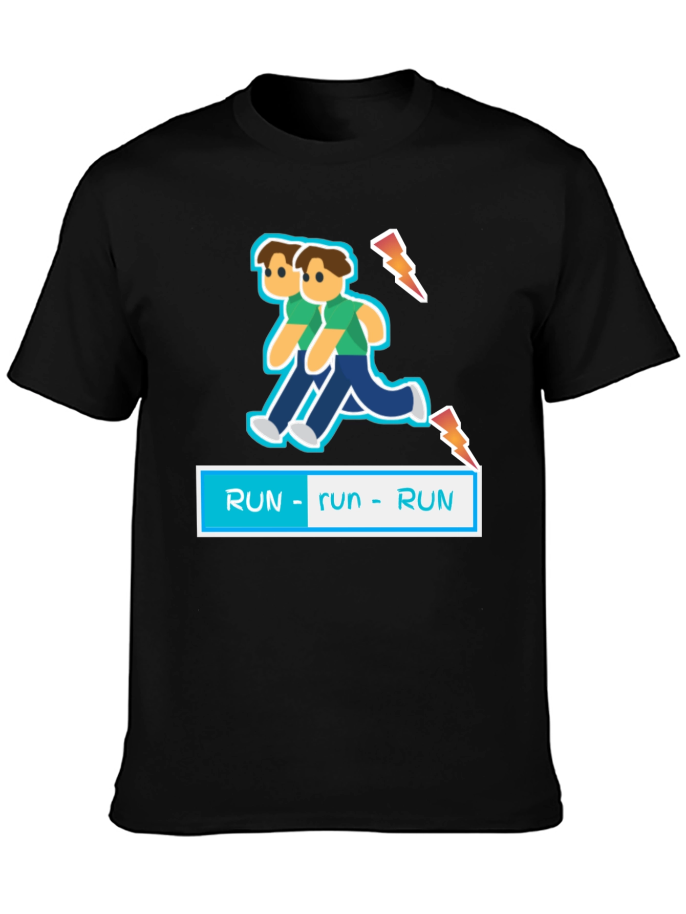 Black Run Double Trouble T-Shirt view 3