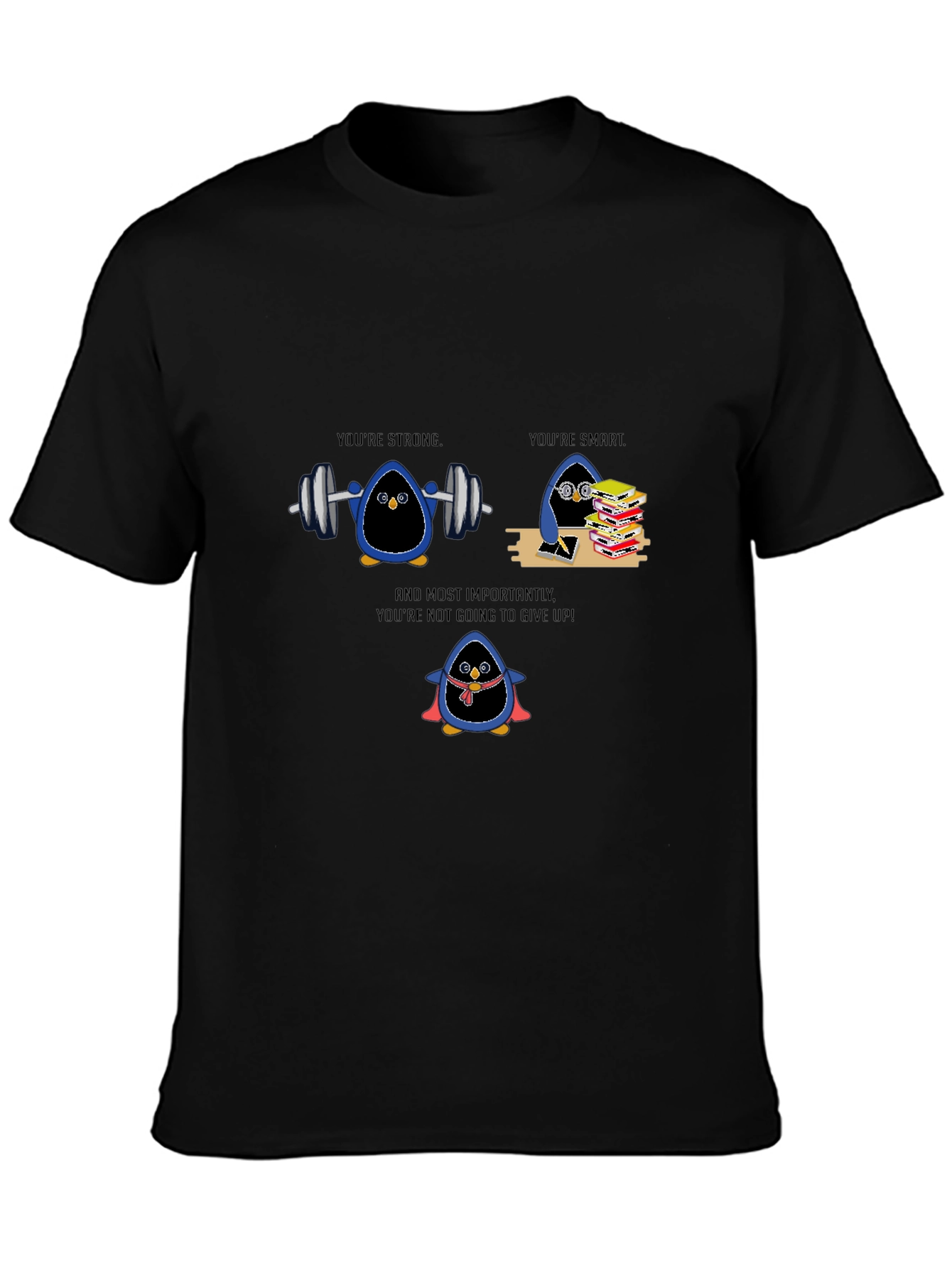 Black Penguin Empowerment Graphic Tee - Strong, Smart, Resilient! view 3