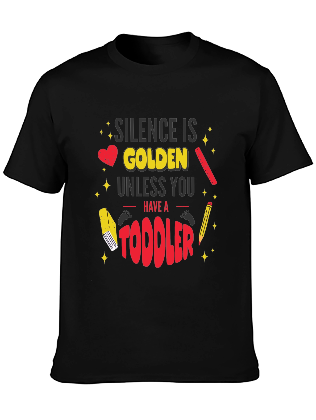 Black Silence is Golden Toddler Graphic T-Shirt view 3