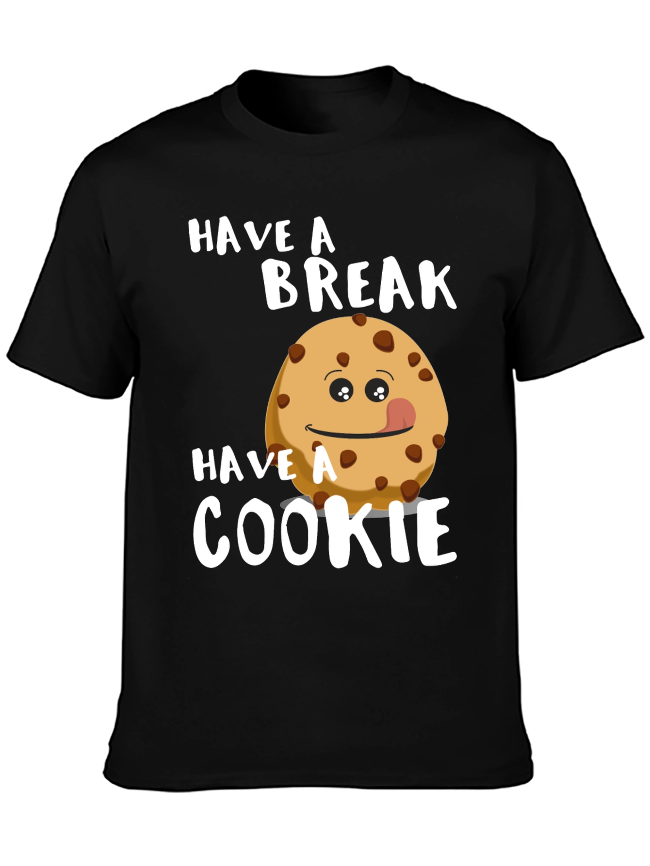 Black Have a Break, Have a Cookie T-Shirt view 3