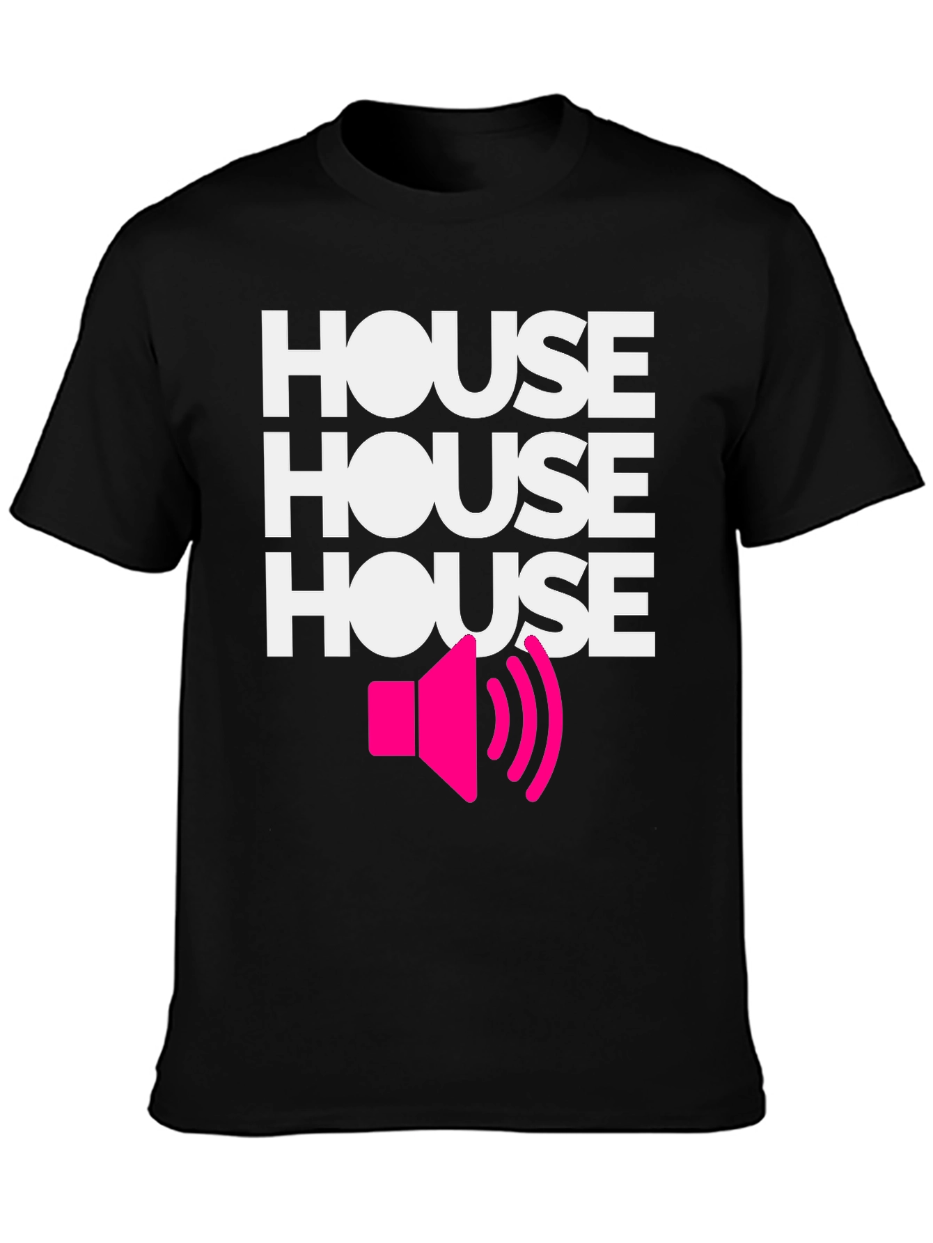 Black House Music Graphic Tee - Black Cotton view 3