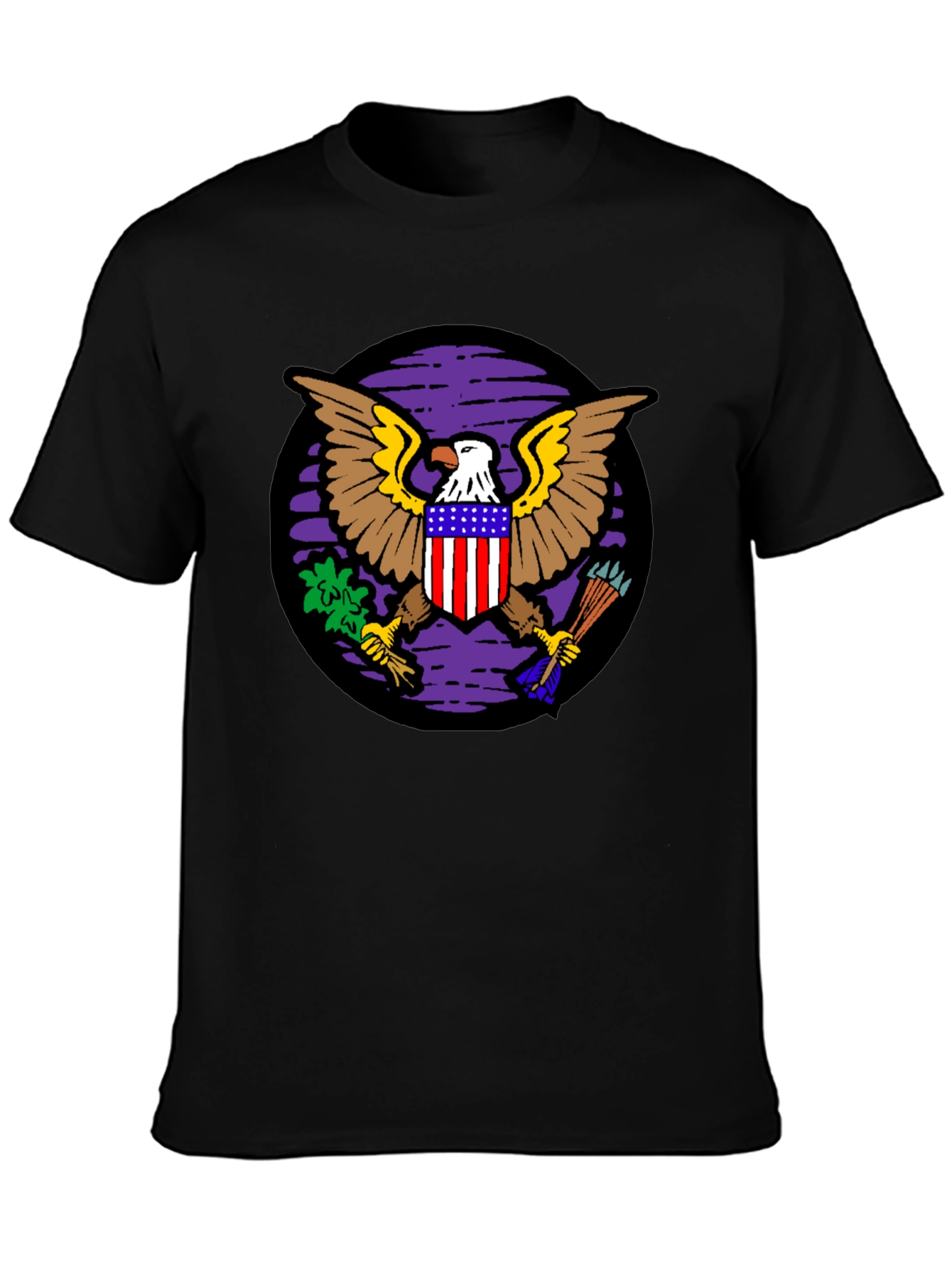 Black American Eagle Graphic Black T-Shirt view 3