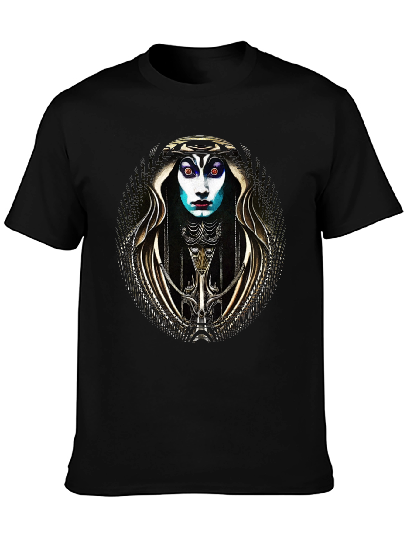 Black Surreal Art T-Shirt: Unique Graphic Tee view 3