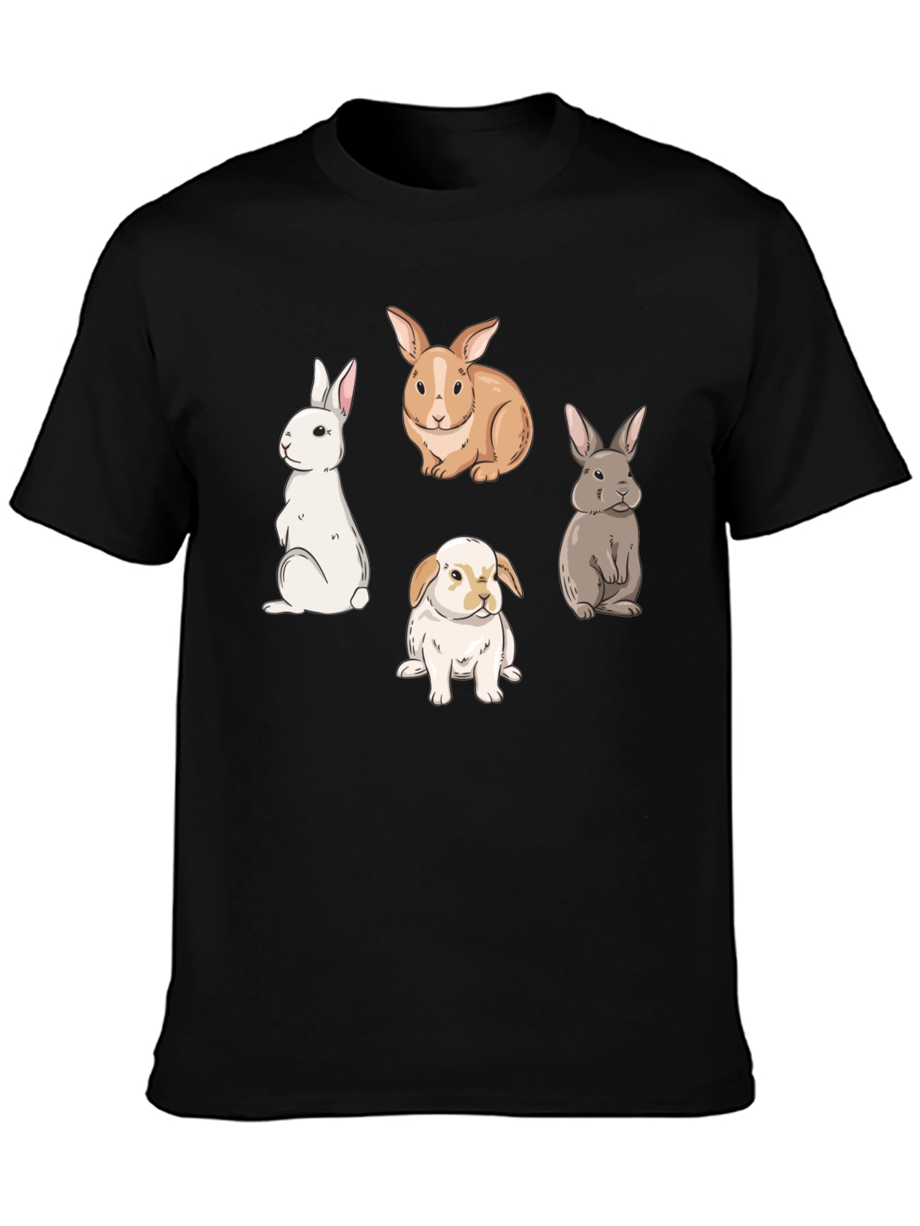 Black Rabbit Graphic T-Shirt - Easter Gift view 3