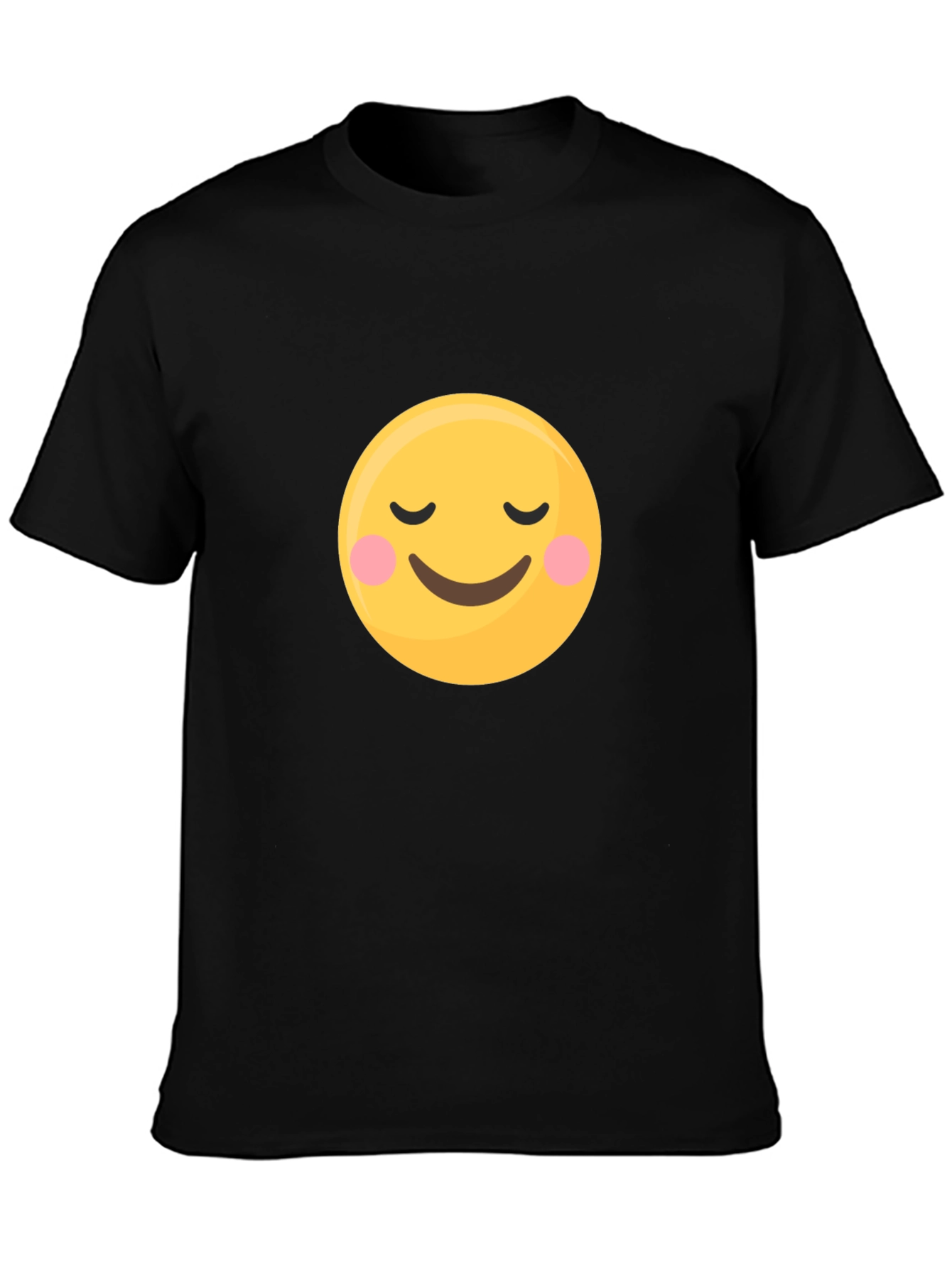 Black Zen Emoji Black T-Shirt view 3