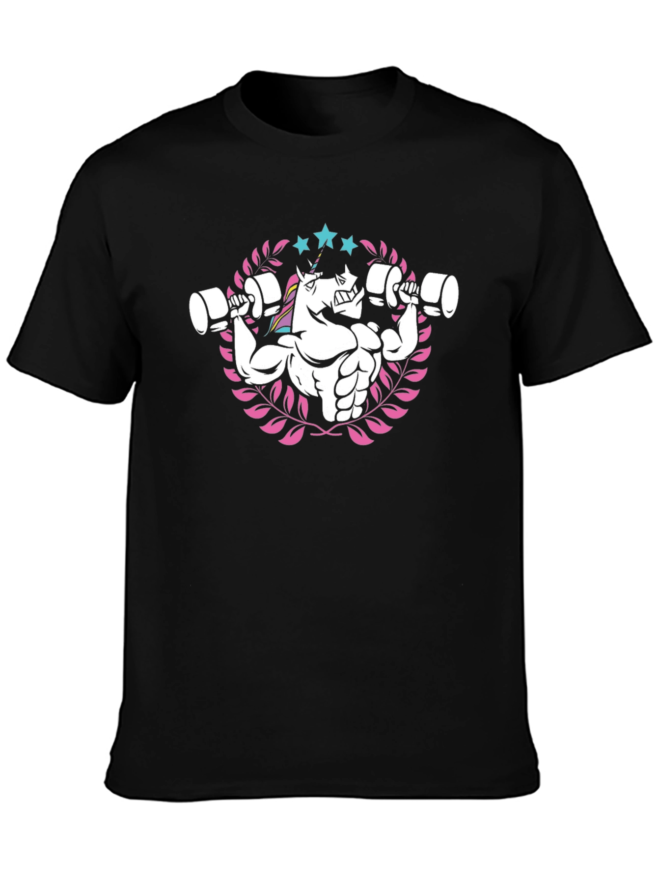 Black Unicorn Gym T-Shirt - Funny Workout Tee view 3