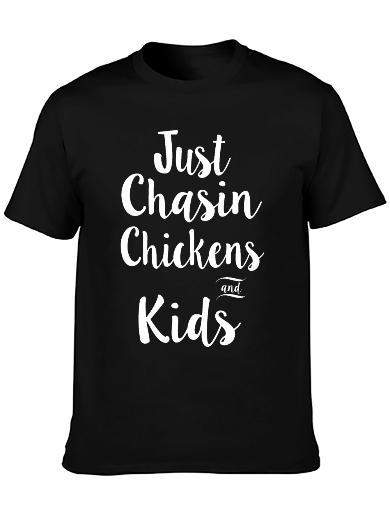 Black Just Chasin Chickens and Kids Graphic Tee view 3