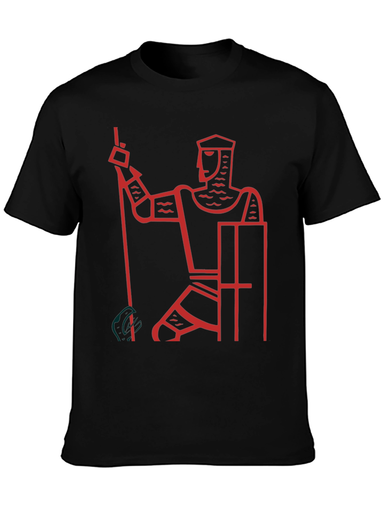 Black Knight Graphic Tee - Black Cotton Casual T-Shirt view 3