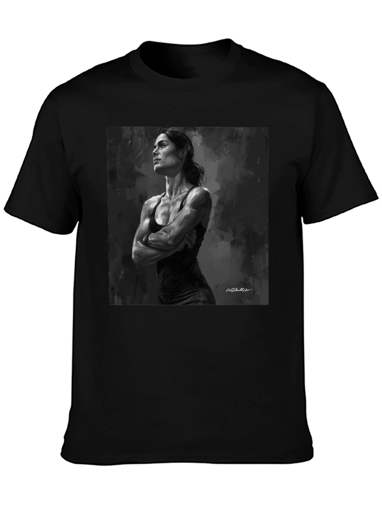 Black Black Graphic Tee - Empowered Woman Design view 3