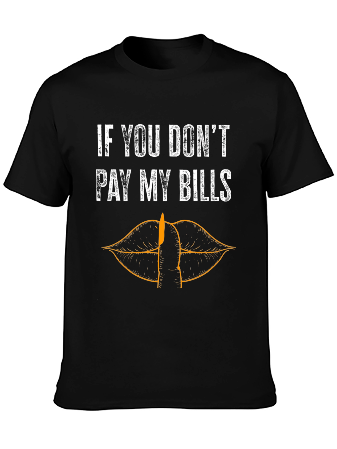 Black Sarcastic "Pay My Bills" Graphic Tee view 3