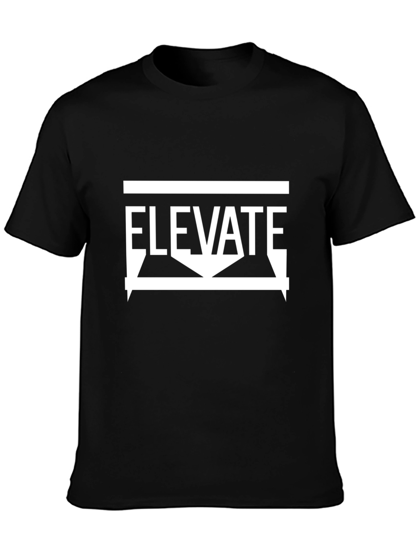 Black Elevate Graphic Tee - Bold Statement Shirt view 3