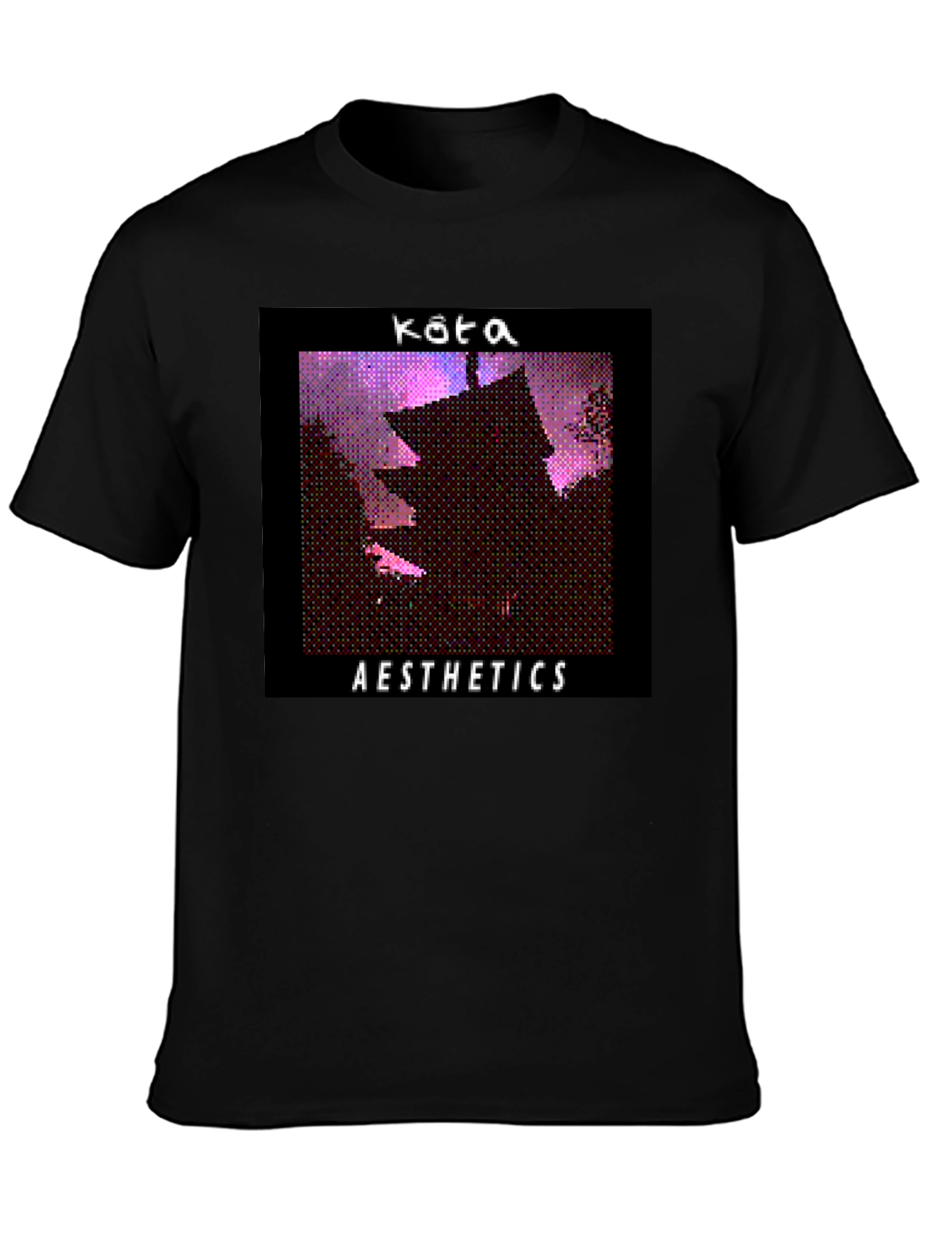 Black Kota Aesthetics Black T-Shirt view 3