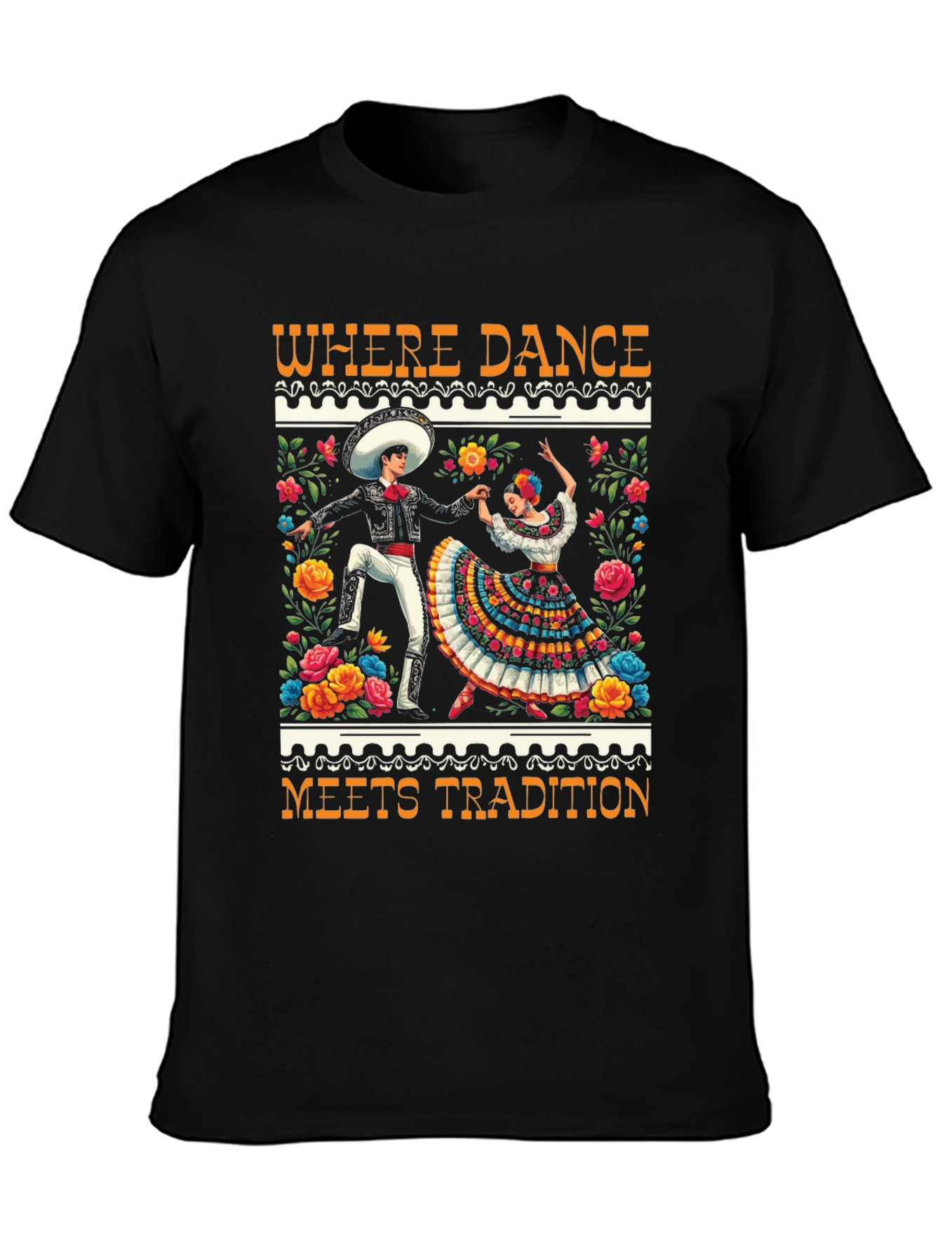 Black Where Dance Meets Tradition T-Shirt view 3