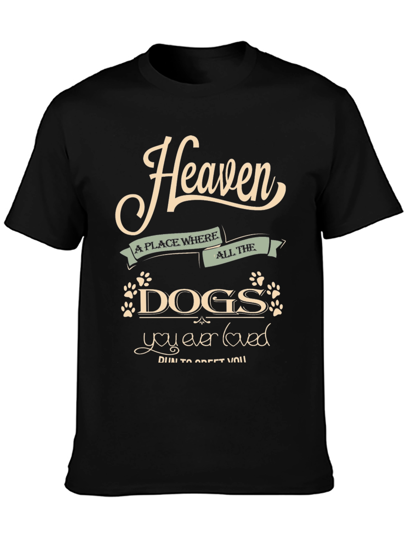 Black Heaven Dogs T-Shirt view 3