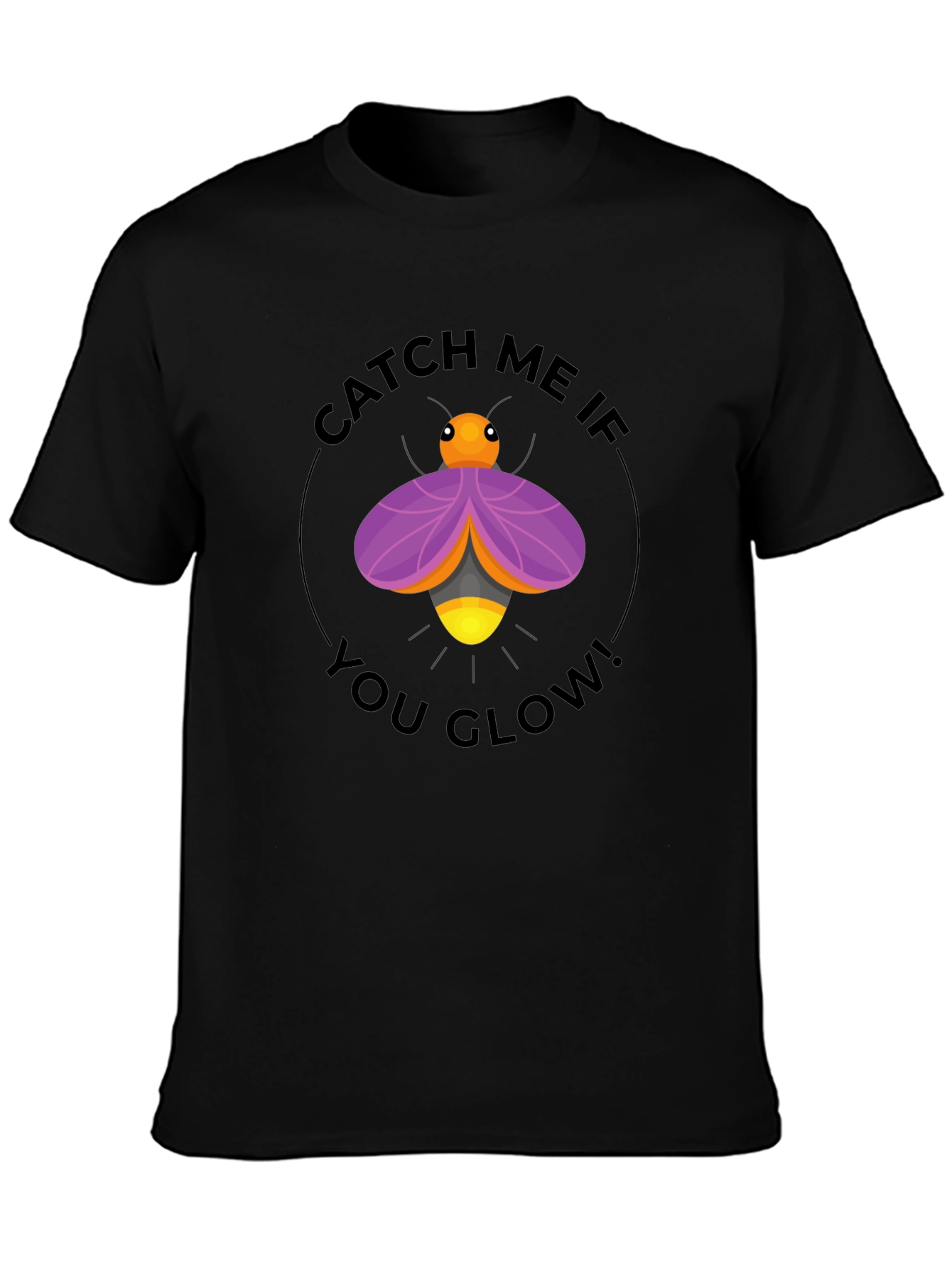 Black Catch Me If You Glow T-Shirt view 3