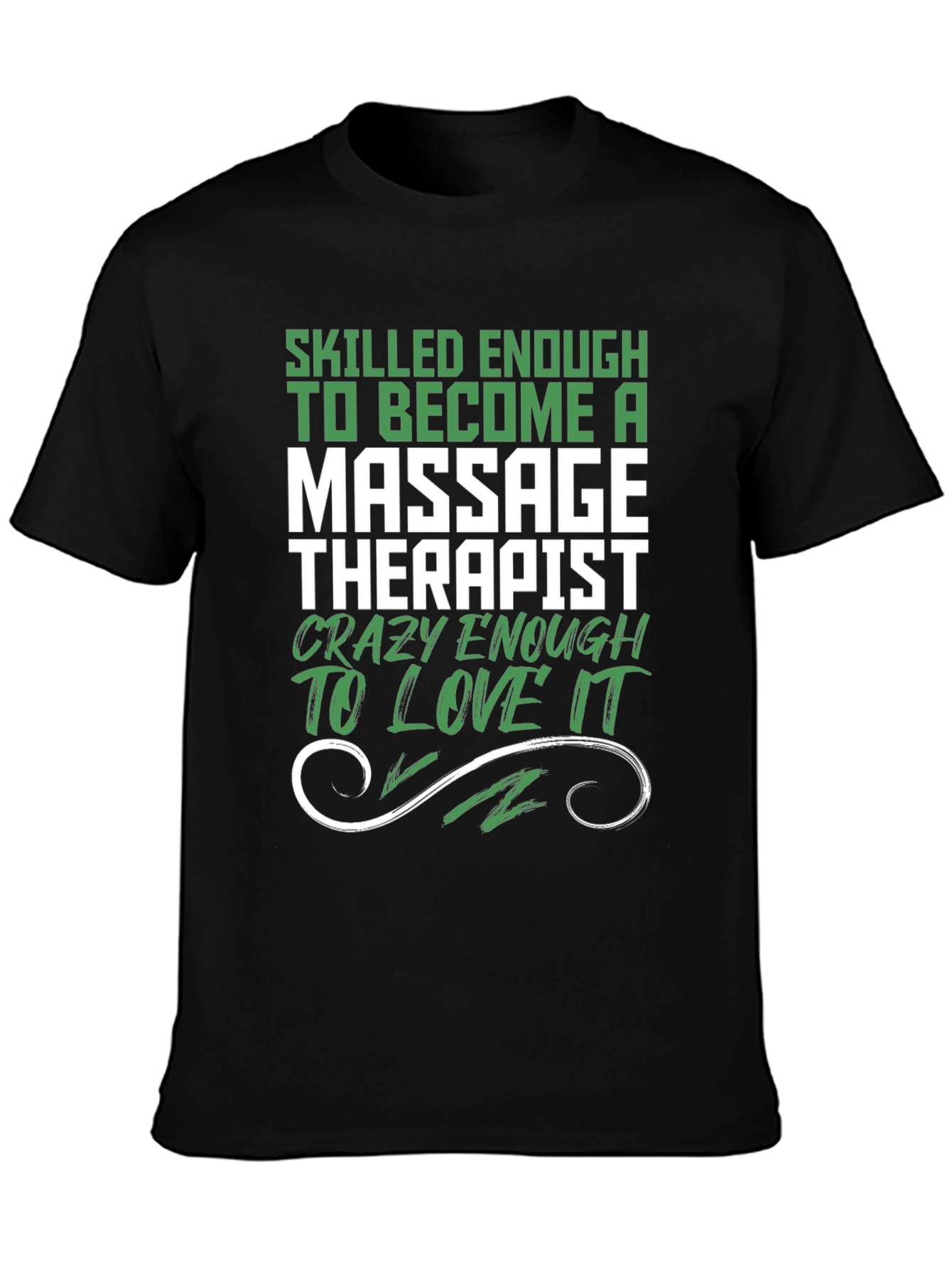 Black Skilled Massage Therapist T-Shirt Funny Job Gift view 3