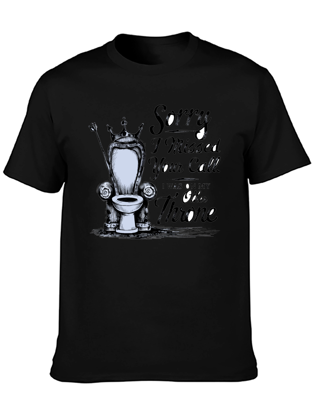 Black Throne Humor T-Shirt view 3