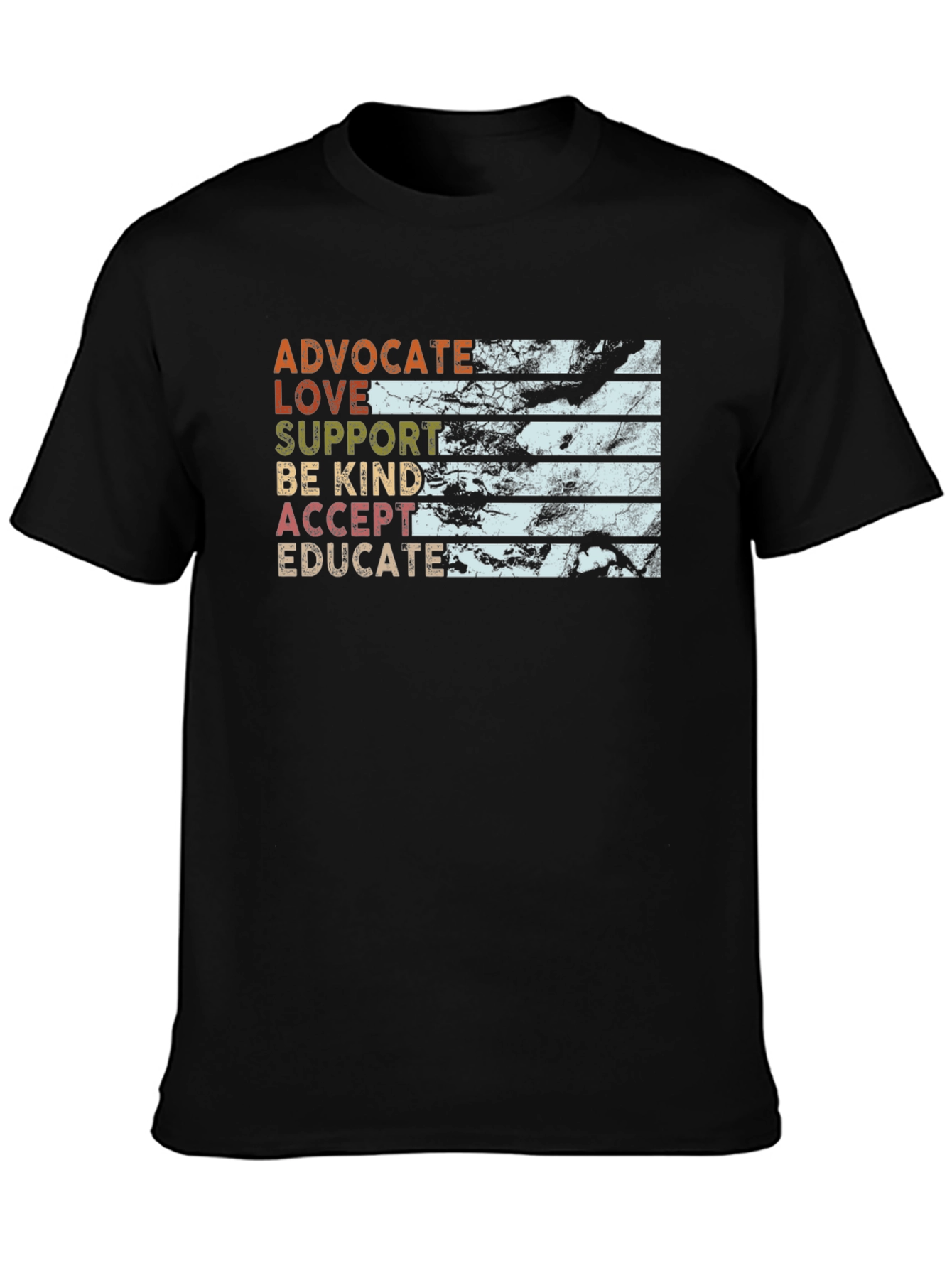 Black Advocate Love Support Kindness T-Shirt view 3
