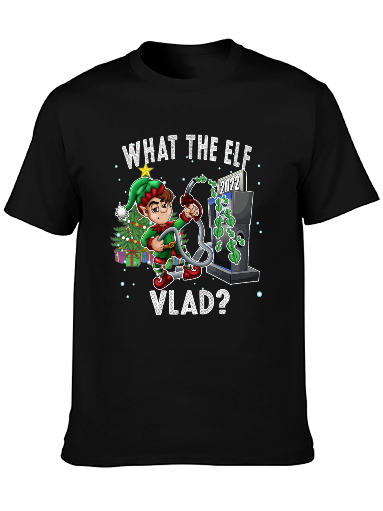 Black What the Elf VLAD T-Shirt view 3