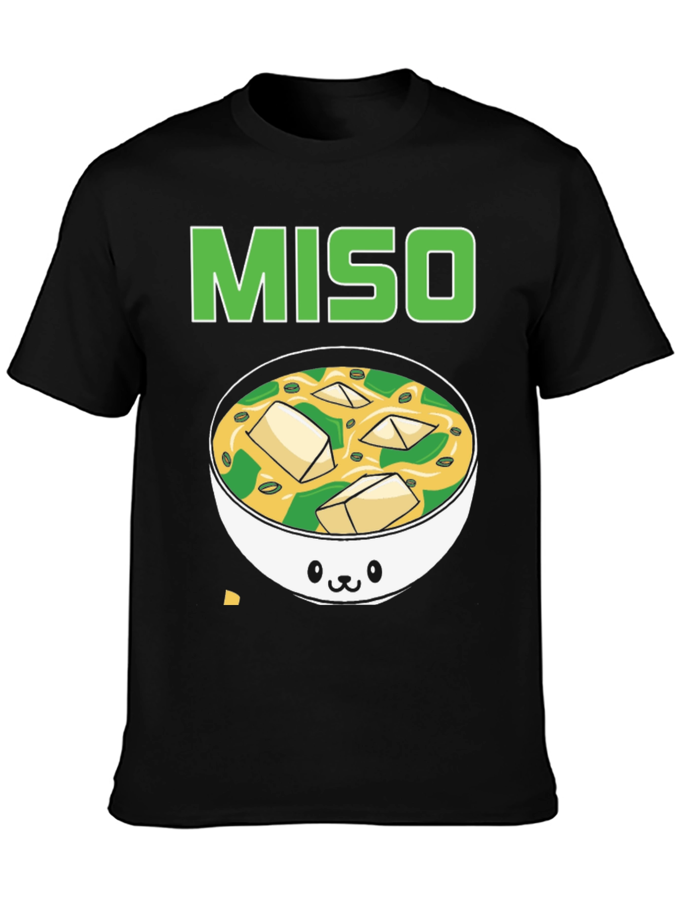 Black Miso Soup Cute Kawaii T-Shirt view 3