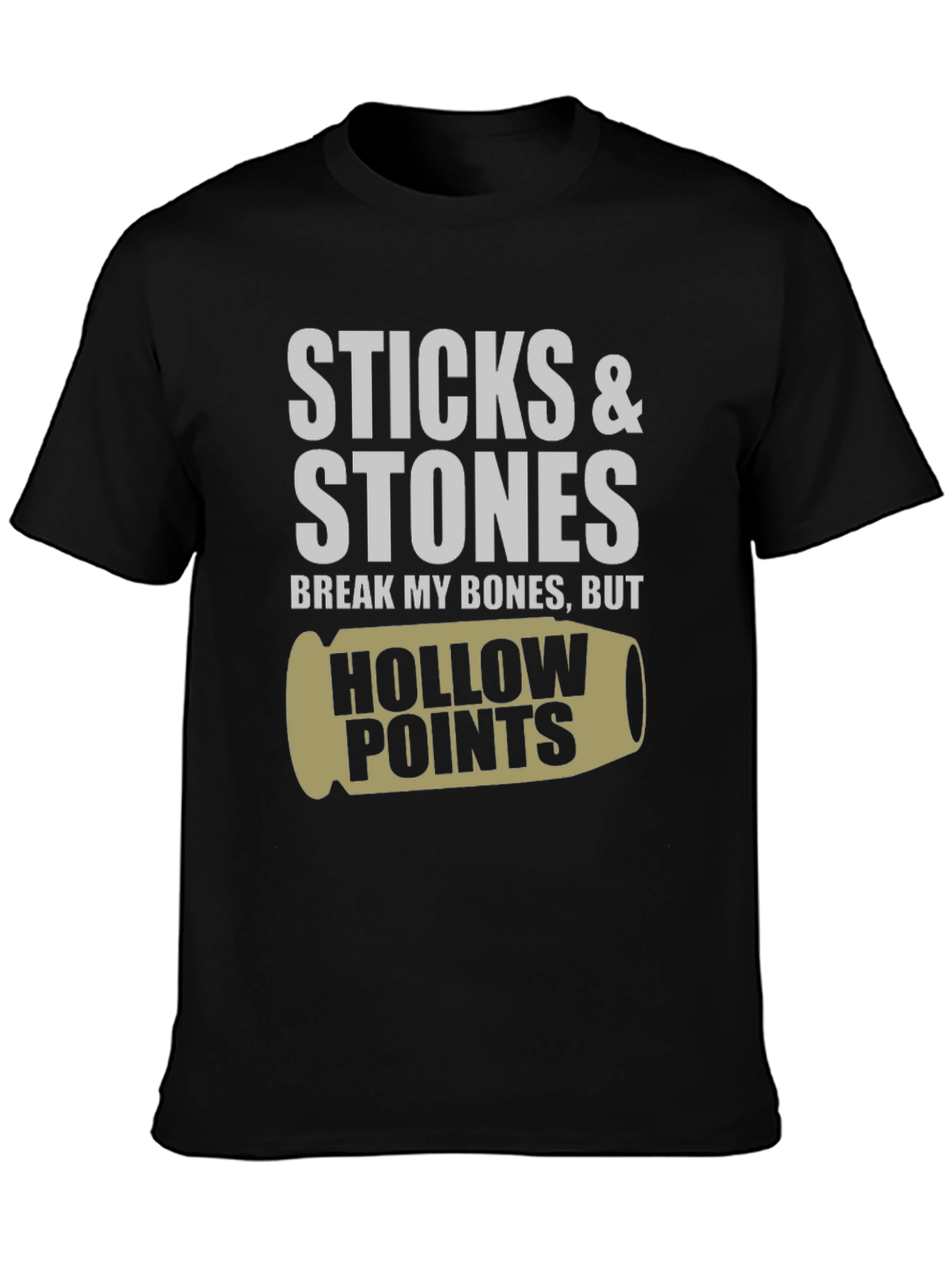 Black Sticks & Stones Hollow Points Graphic Tee view 3
