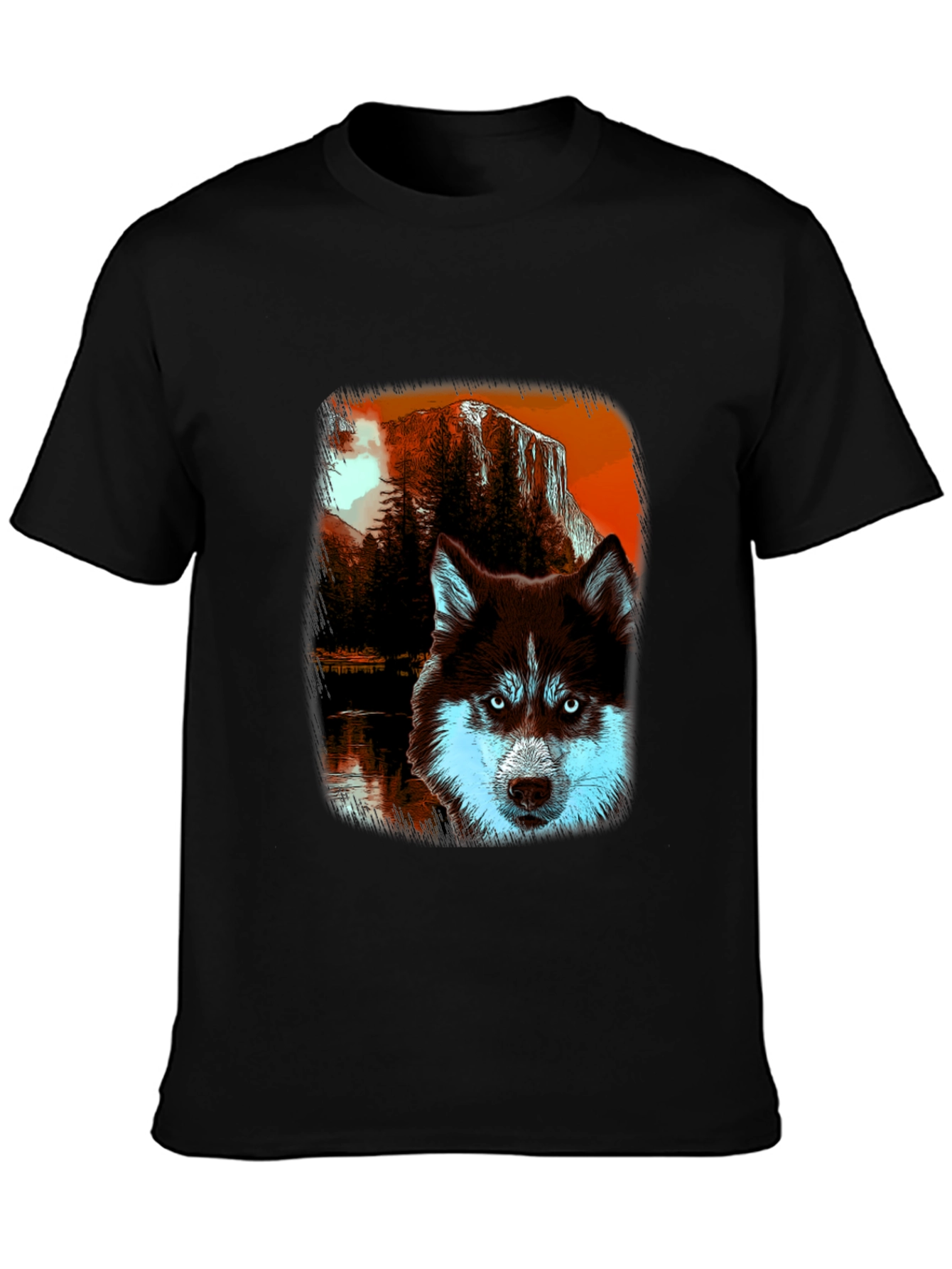 Black Husky Wilderness Graphic Tee - Black Cotton Blend view 3