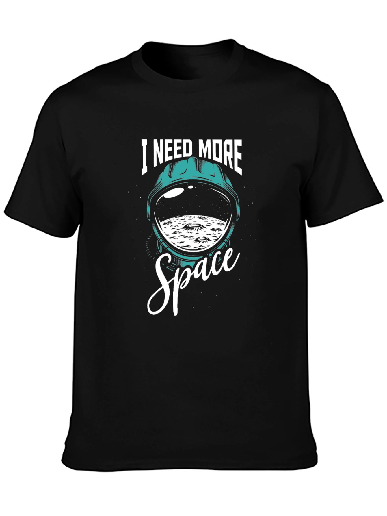 Black I Need More Space T-Shirt view 3