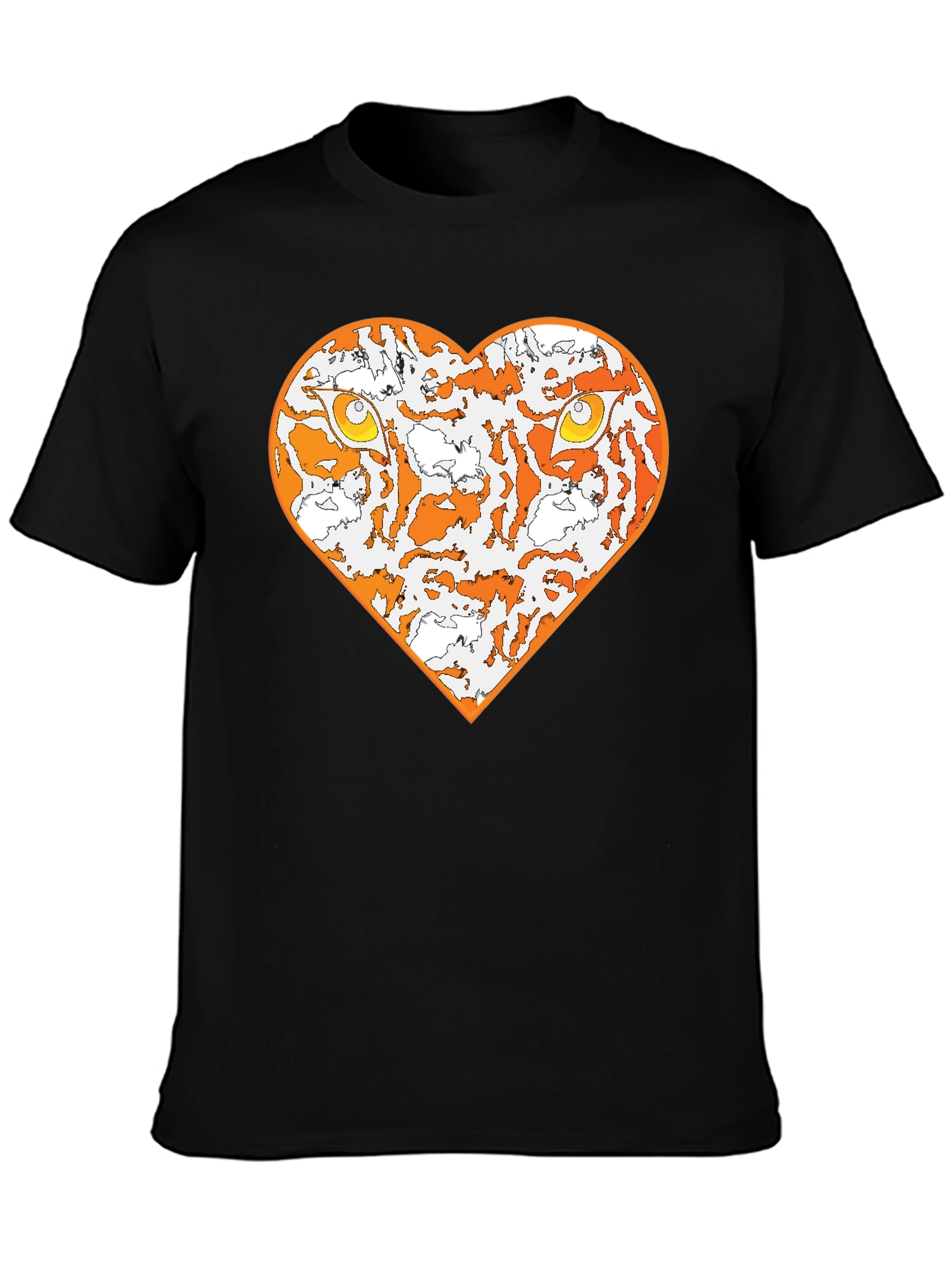 Black Tiger Heart Graphic Tee - Black view 3