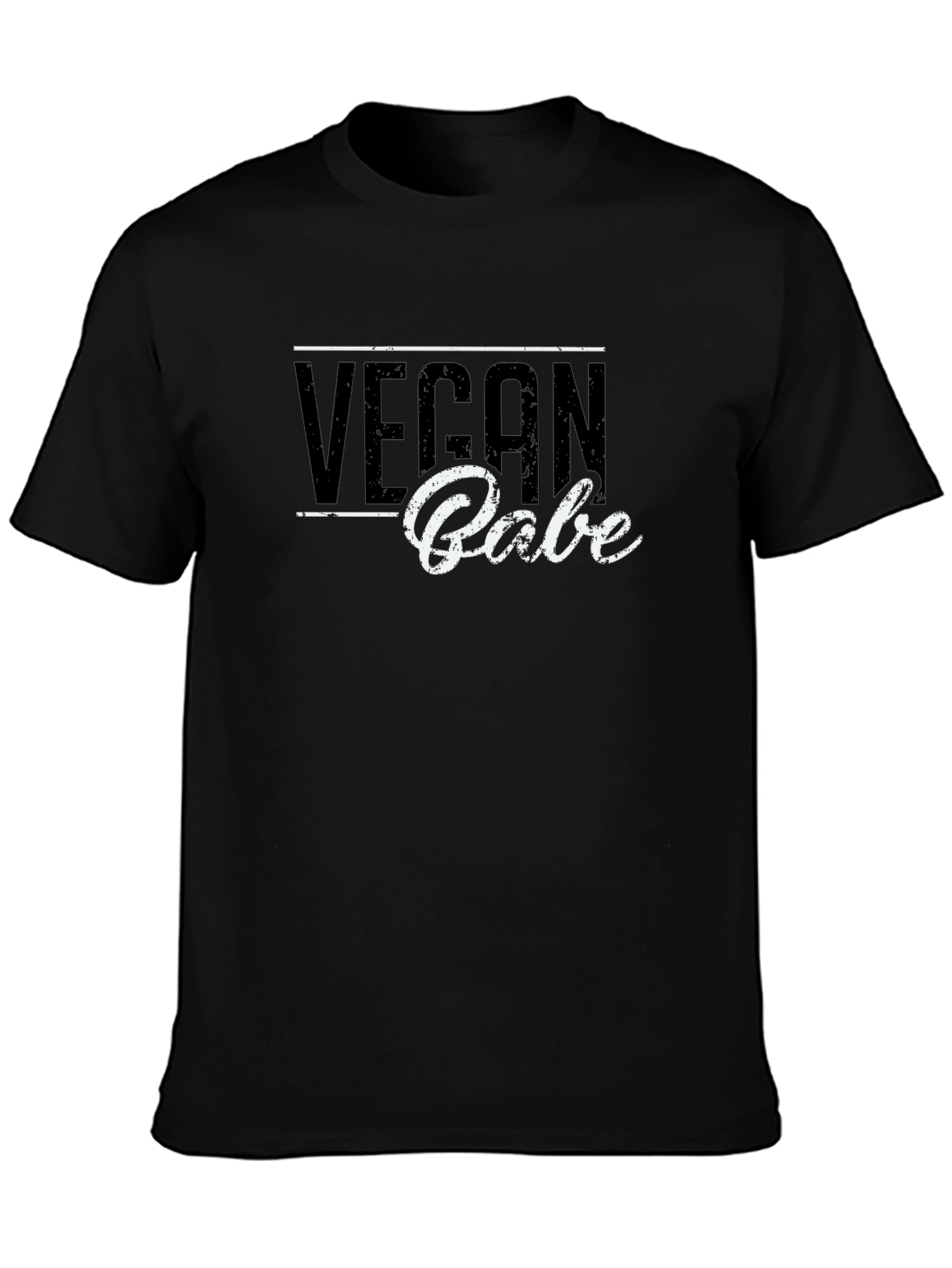 Black Vegan Babe Black T-Shirt - Stylish Vegan Apparel view 3