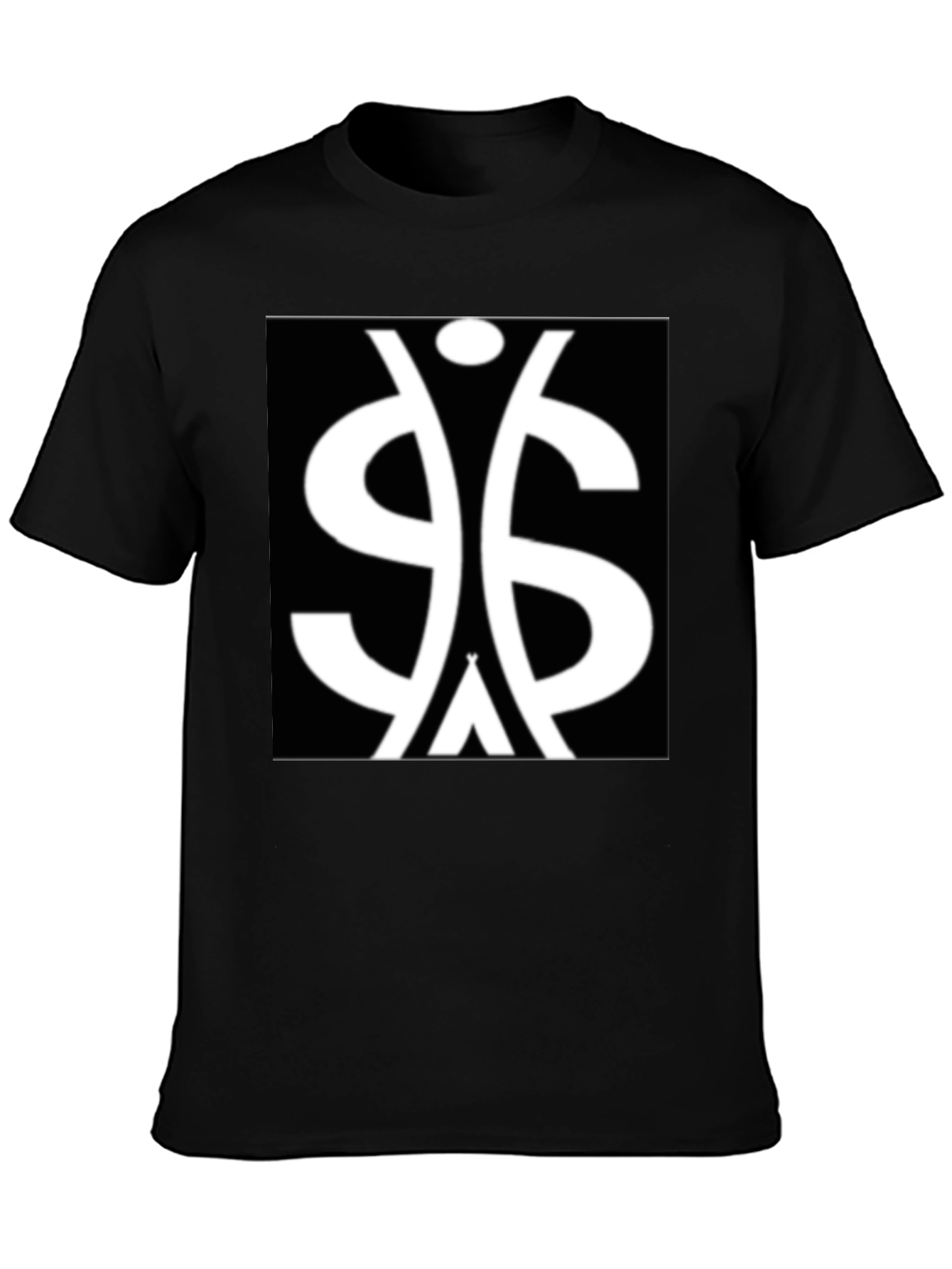 Black Symbol Graphic Tee - Black Cotton Blend view 3