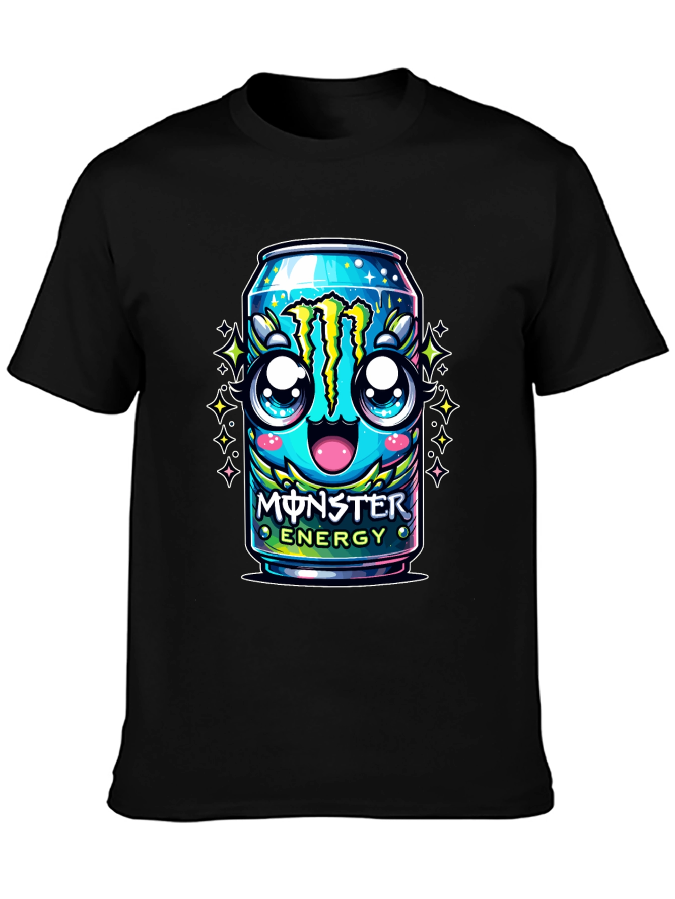 Monster Energy Kawaii Graphic Tee - Black - 3