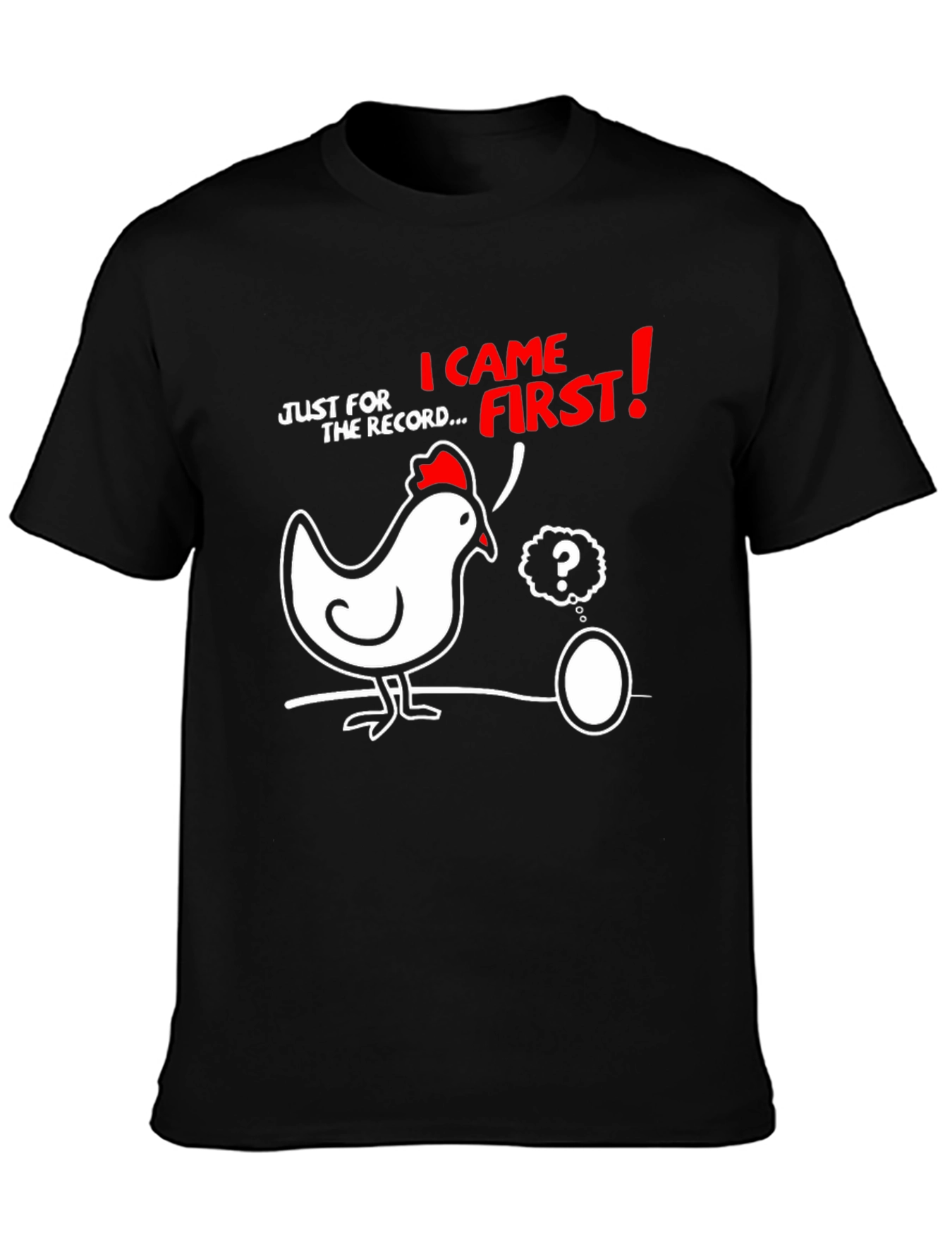Black Chicken or Egg T-Shirt view 3