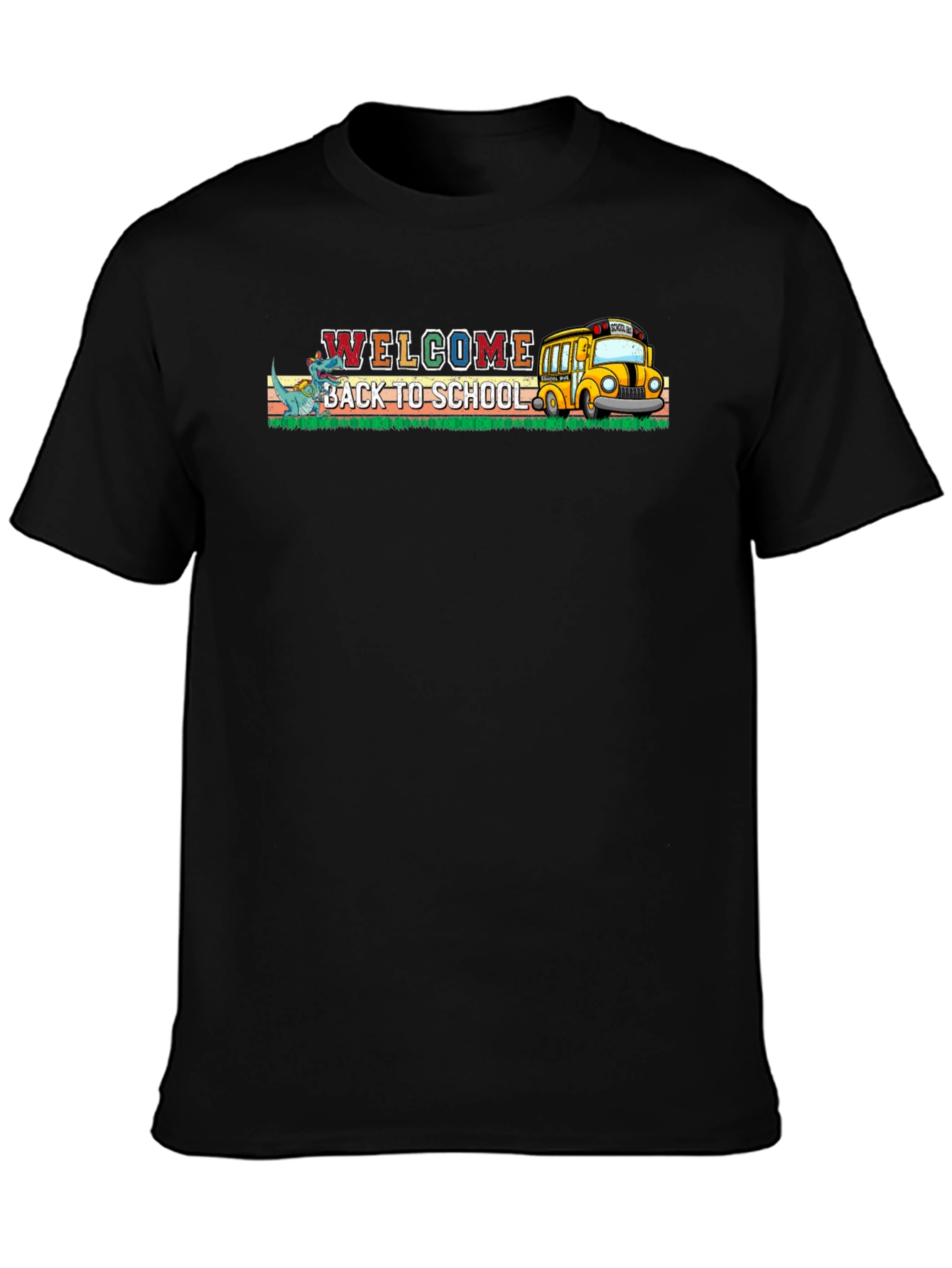Black Welcome Back to School T-Shirt view 3
