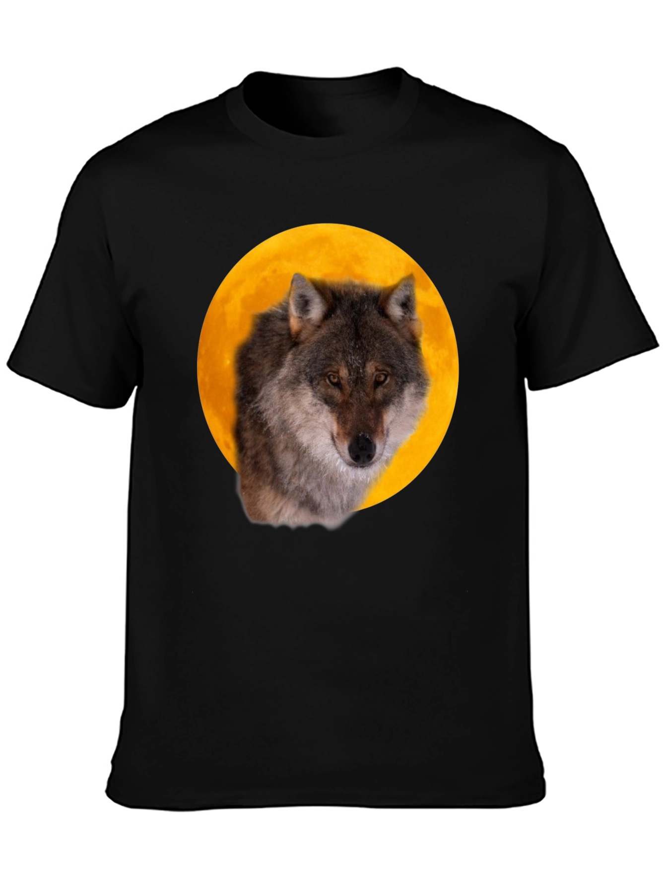 Black Wolf Moon Graphic Tee - Black view 3