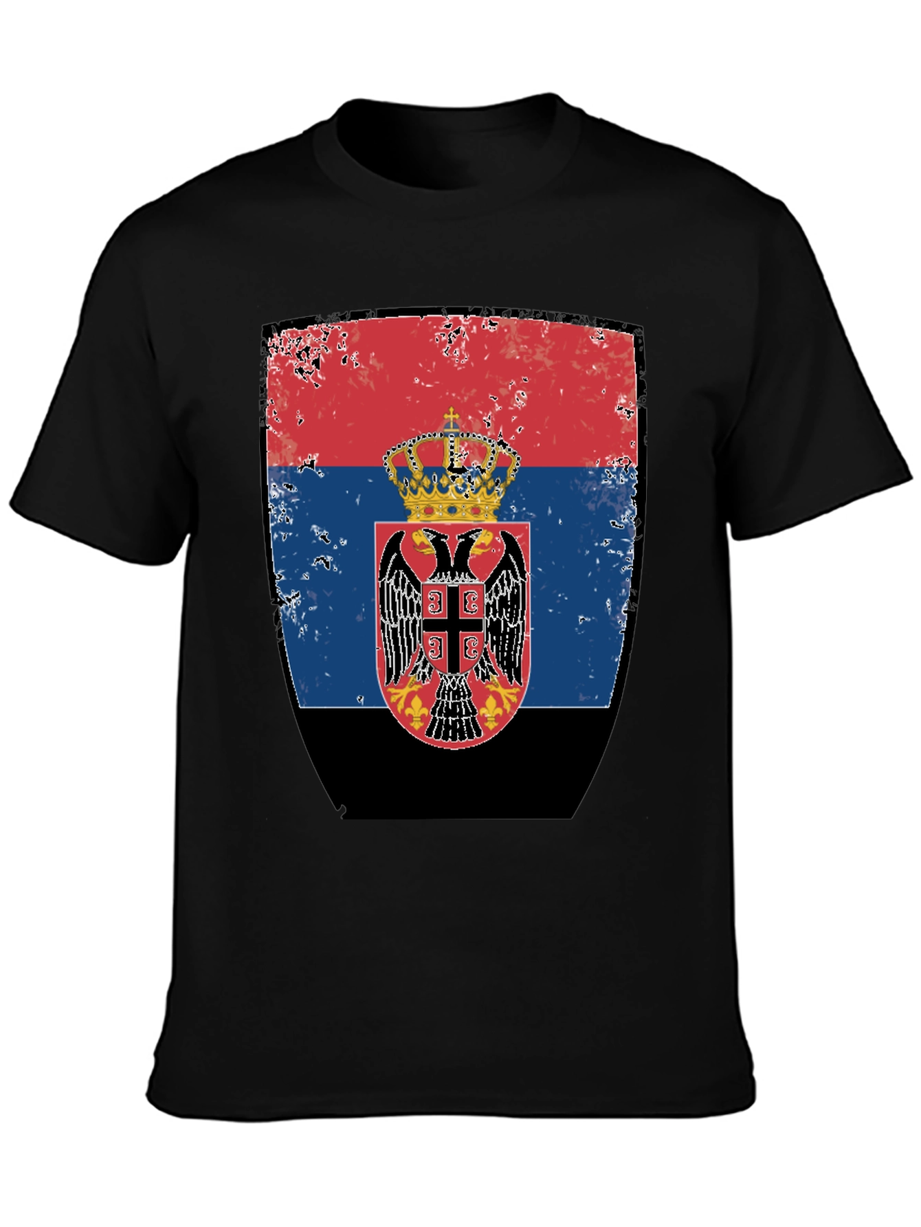 Serbian Flag Graphic T-Shirt - Vintage Style - 3