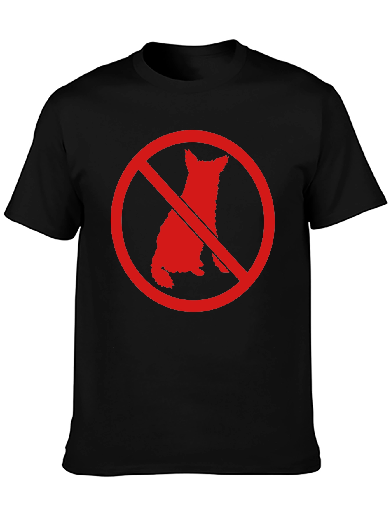 Black No Dogs Allowed Graphic T-Shirt - Men's Black Tee view 3