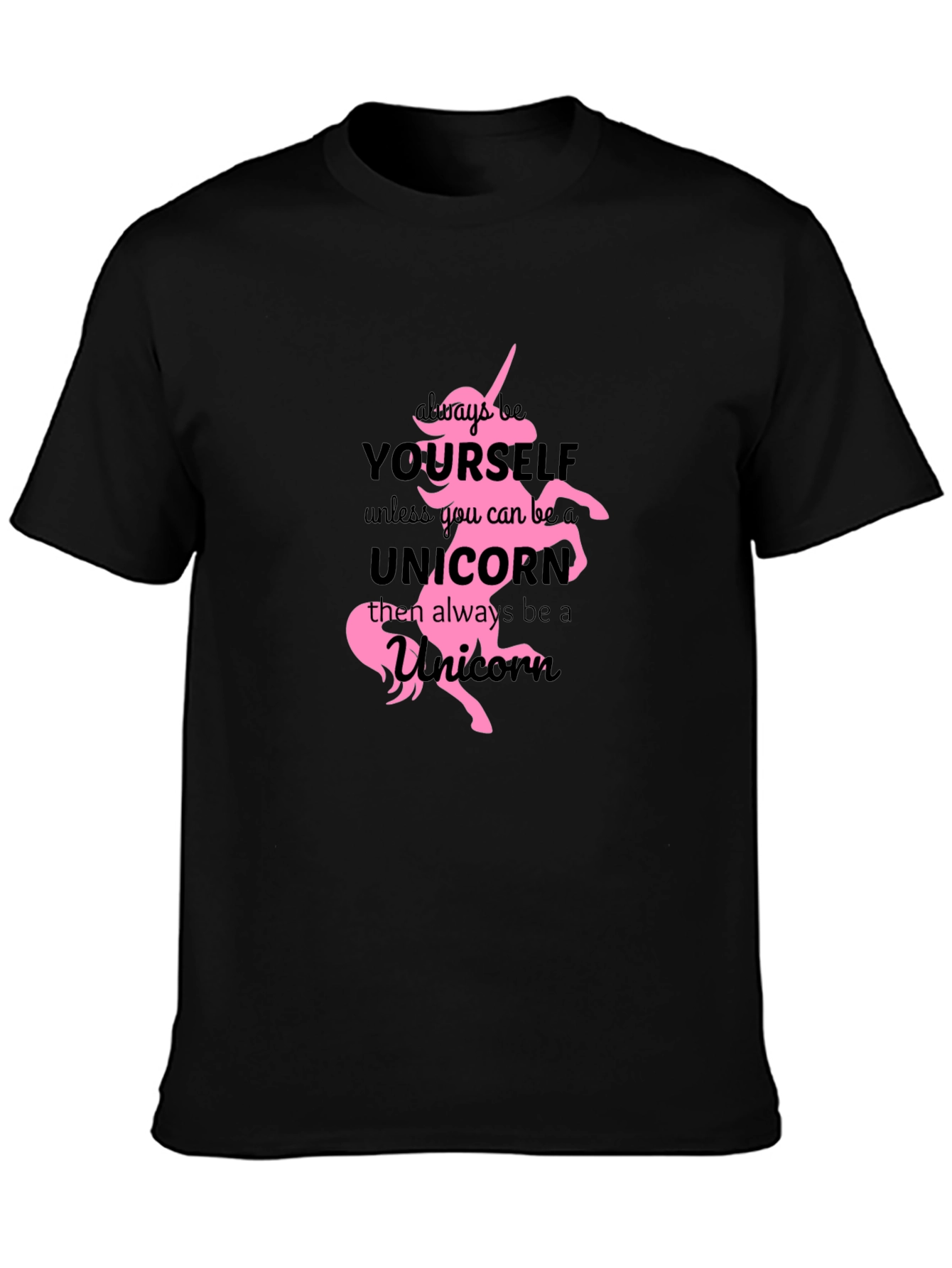 Black Unicorn Graphic Tee - Always Be Yourself view 3