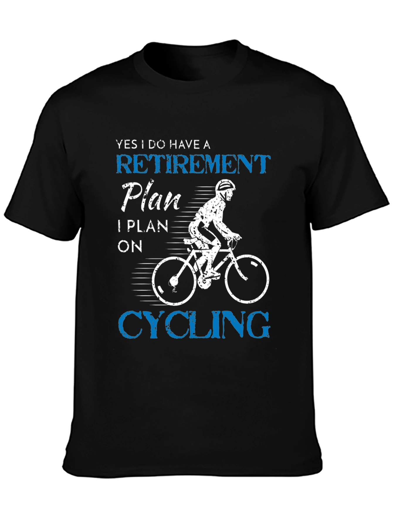 Black Retirement Cycling Plan T-Shirt view 3