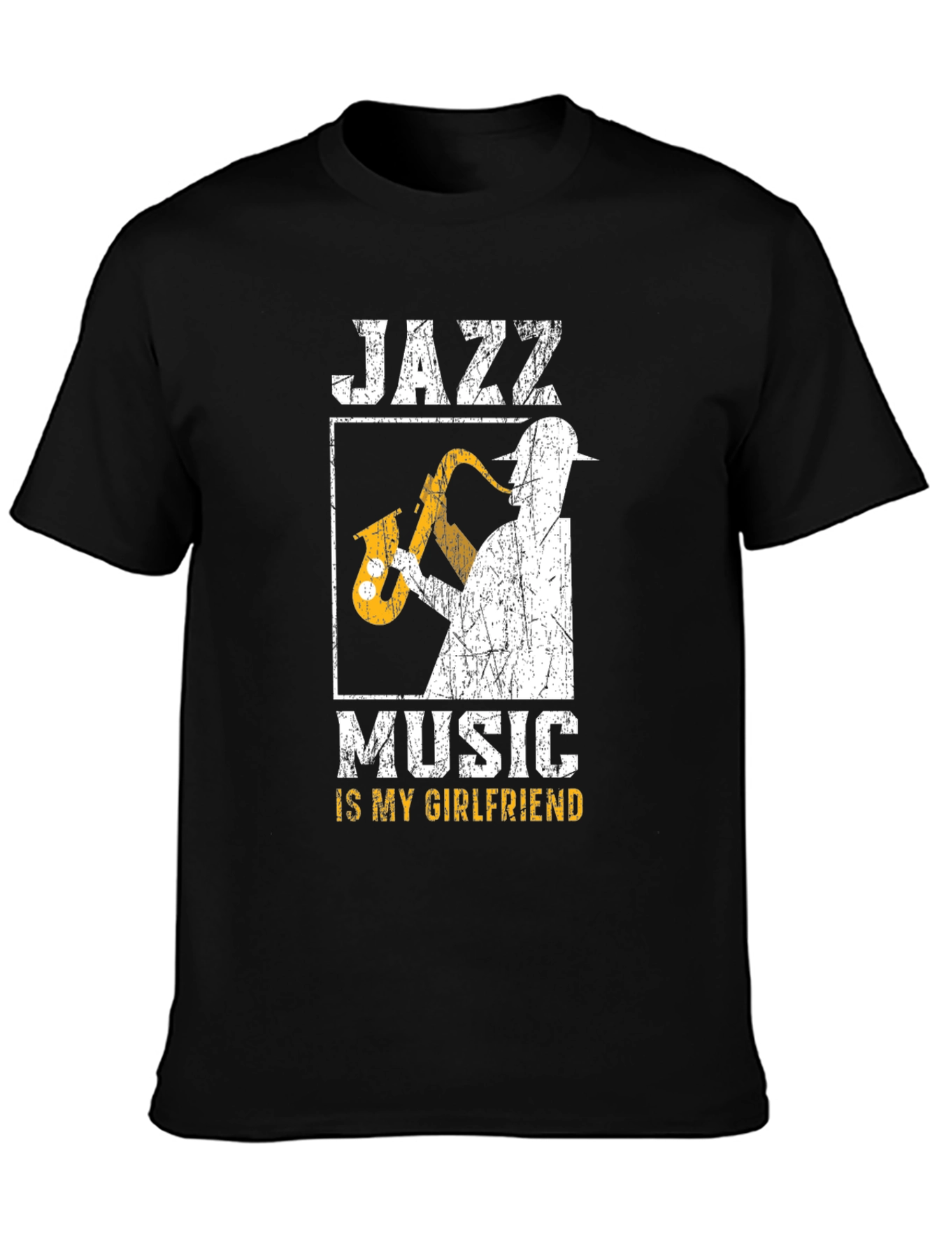 Black Jazz Music is My Girlfriend T-Shirt view 3