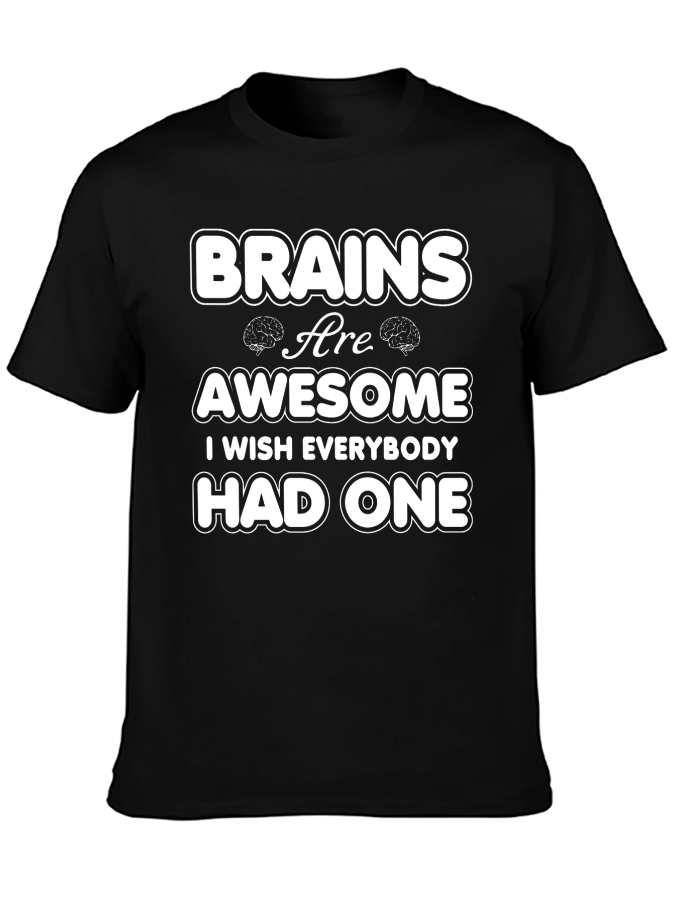 Black Brains are Awesome Graphic T-Shirt view 3