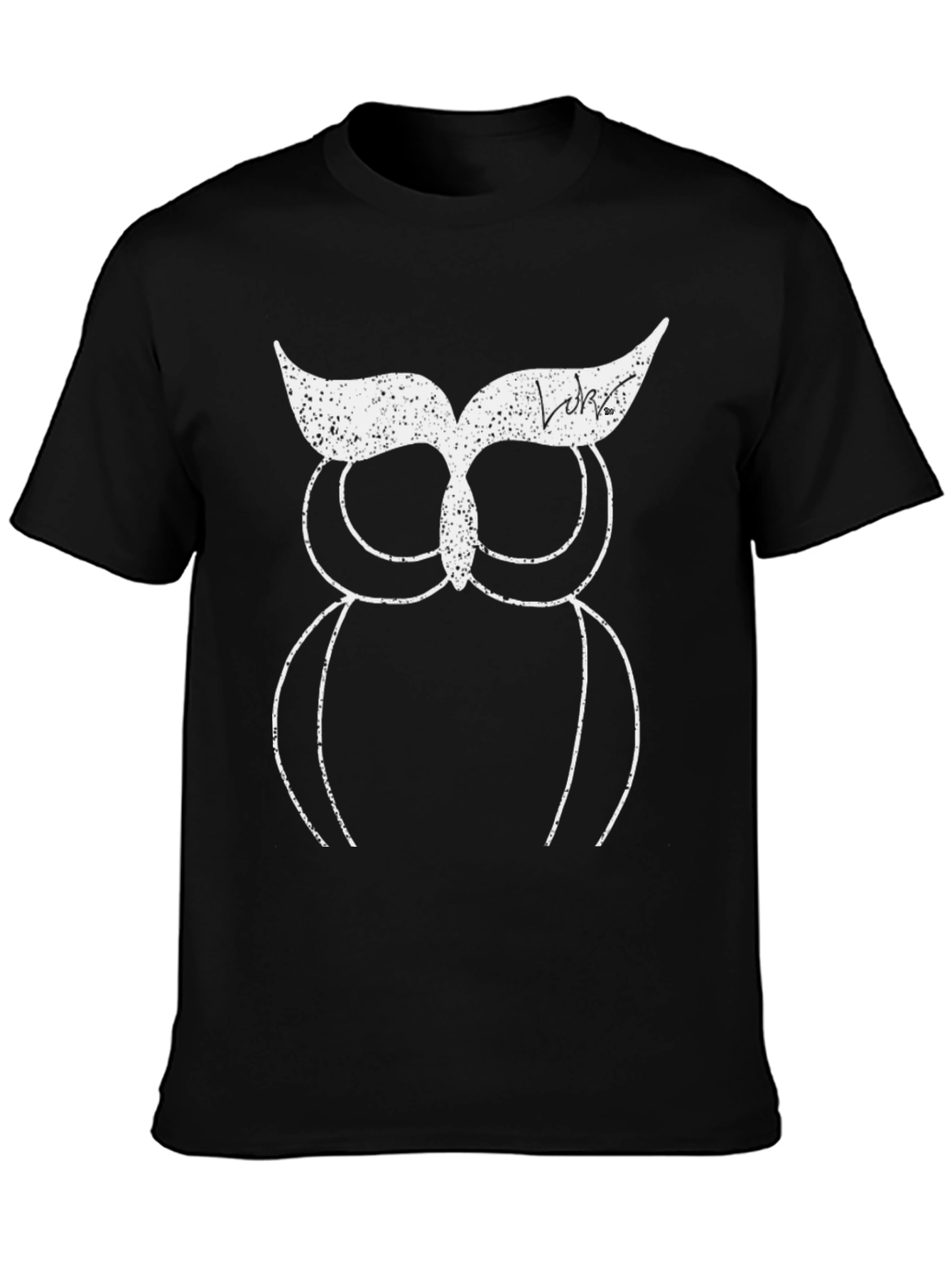 Black Owl Graphic Tee - Black Cotton Blend view 3