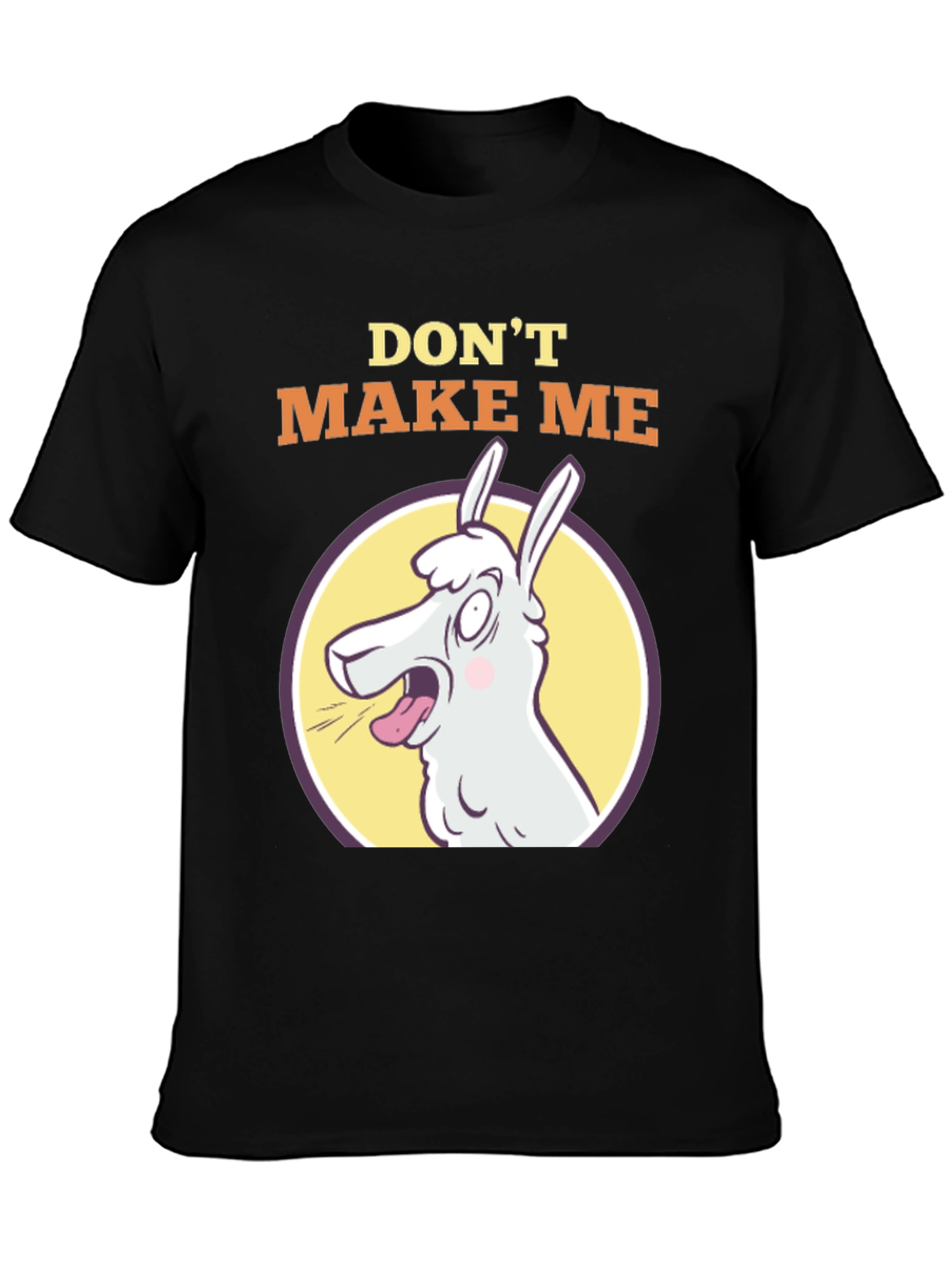 Black Don't Make Me Llama T-Shirt - Funny Animal Tee view 3