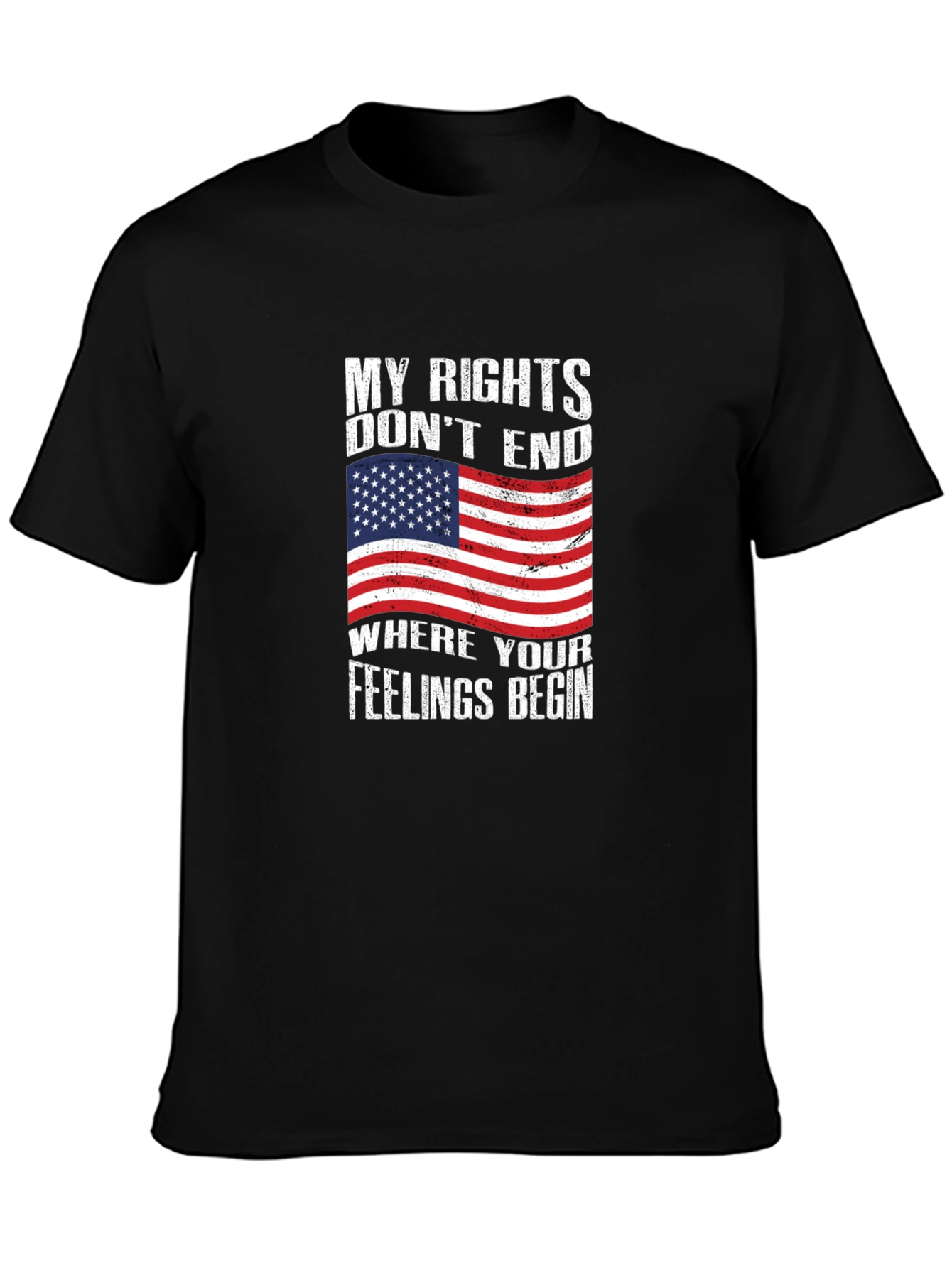 Black My Rights Don't End T-Shirt view 3