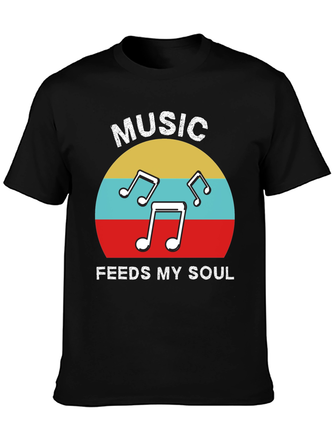 Black Music Feeds My Soul Graphic Tee view 3