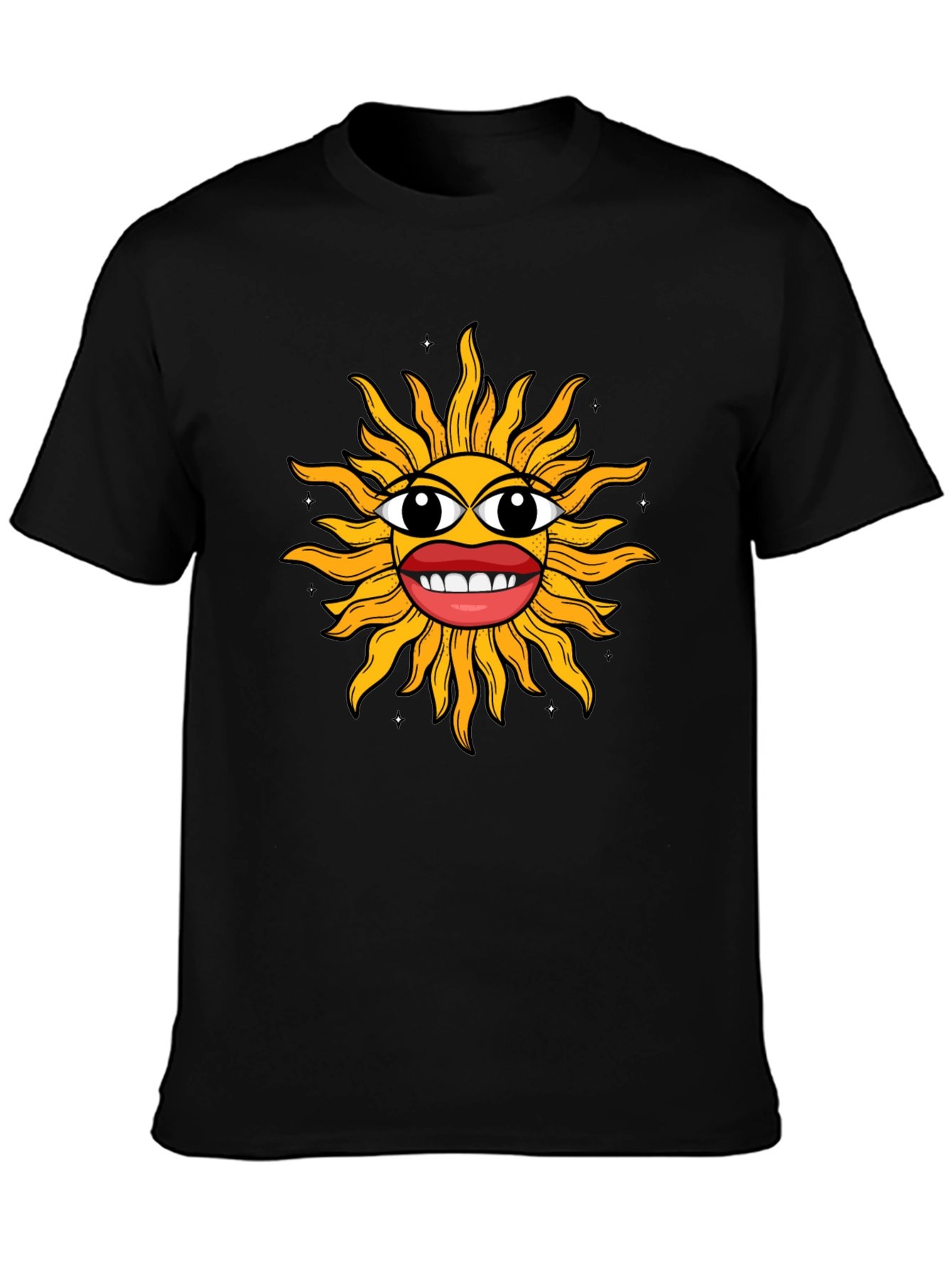 Black Funky Sun Graphic Tee - Black view 3
