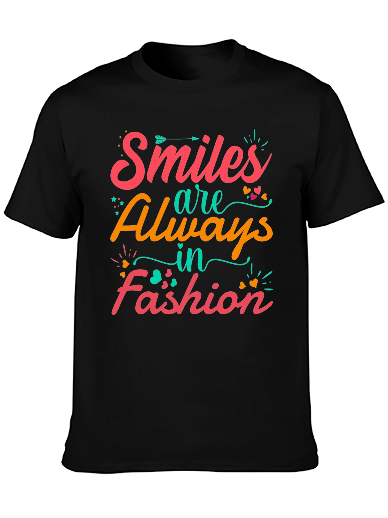 Black Smiles Are Always in Fashion Graphic T-Shirt view 3