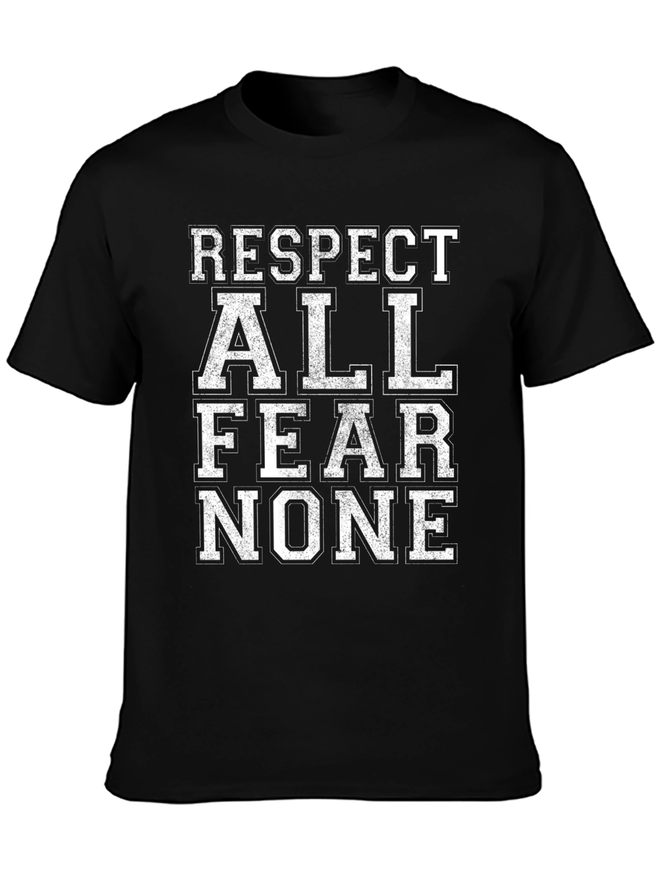 Black Respect All Fear None Graphic T-Shirt view 3