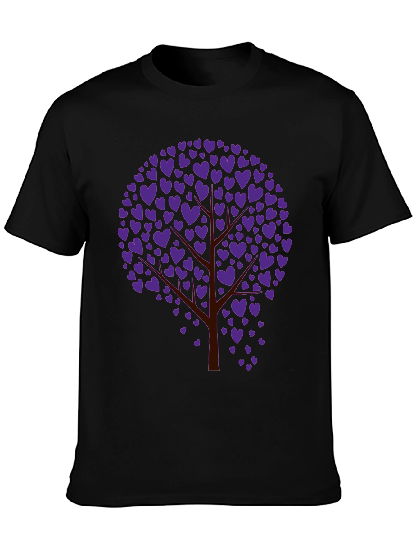 Black Heart Tree Graphic Tee - Black view 3