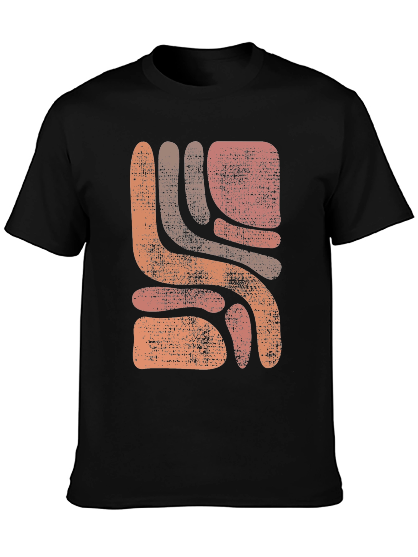 Retro Abstract Graphic Print Men's T-Shirt - 3